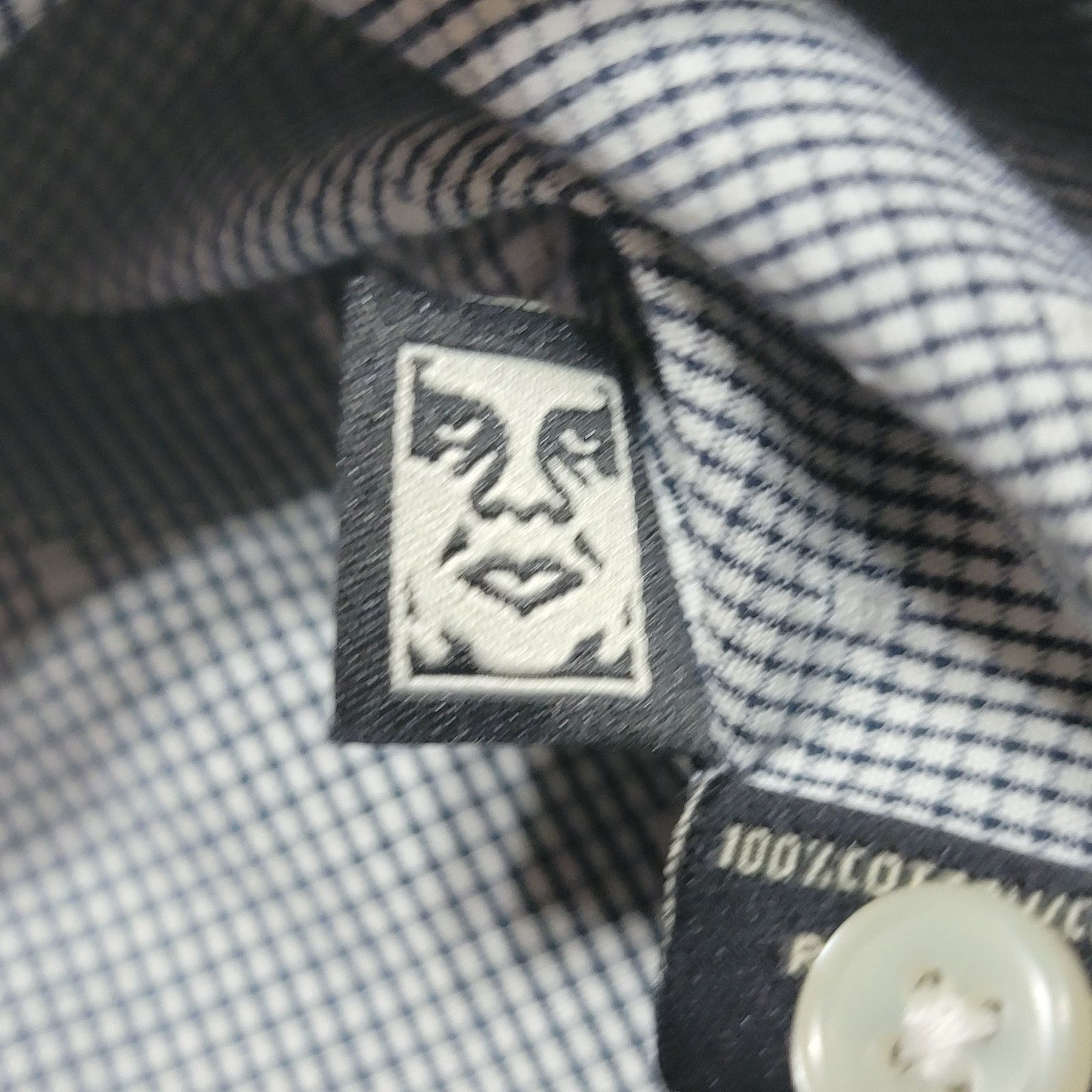 Obey Obey Propaganda LS Full Button Tiny Square Shirt - Size XL Size US XL / EU 56 / 4 - 7 Thumbnail