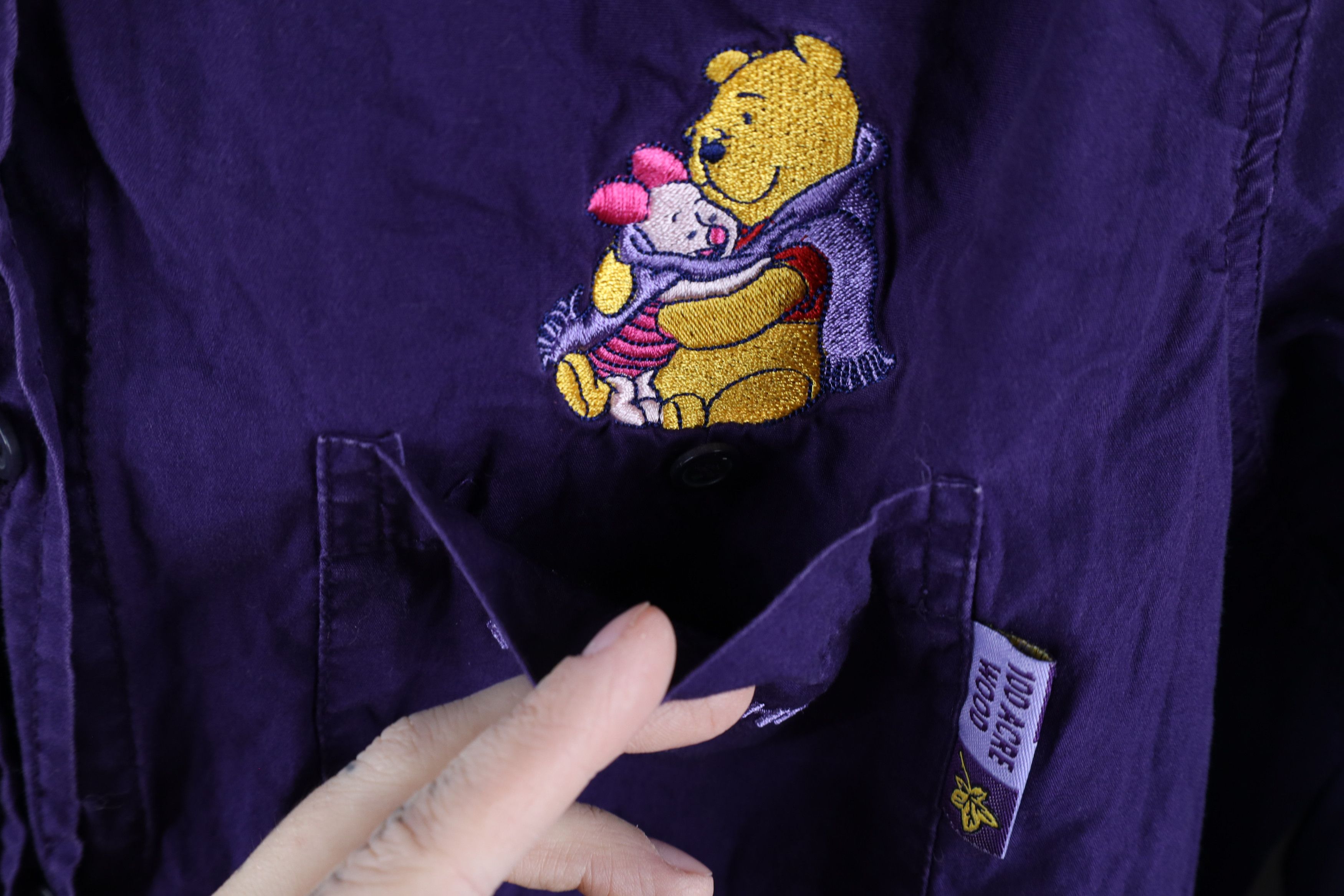 Disney × Vintage Vintage 90s Disney Winnie the Pooh Friendship Button Shirt Size L / US 10 / IT 46 - 6 Thumbnail