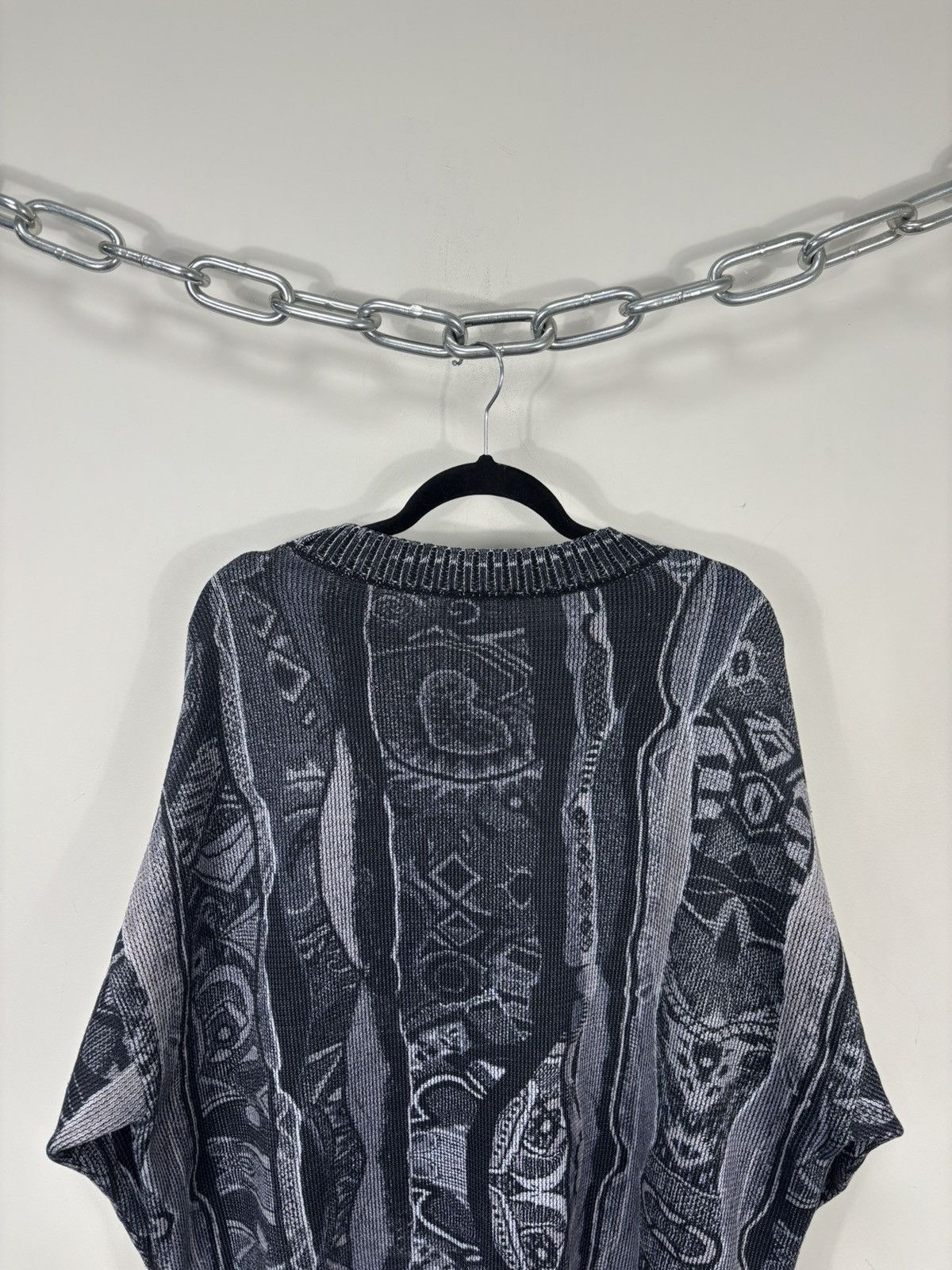 Carlo Colucci Carlo Colucci Men’s 3D Abstract Knit Gray Oversized Sweater Size US XXL / EU 58 / 5 - 12 Thumbnail