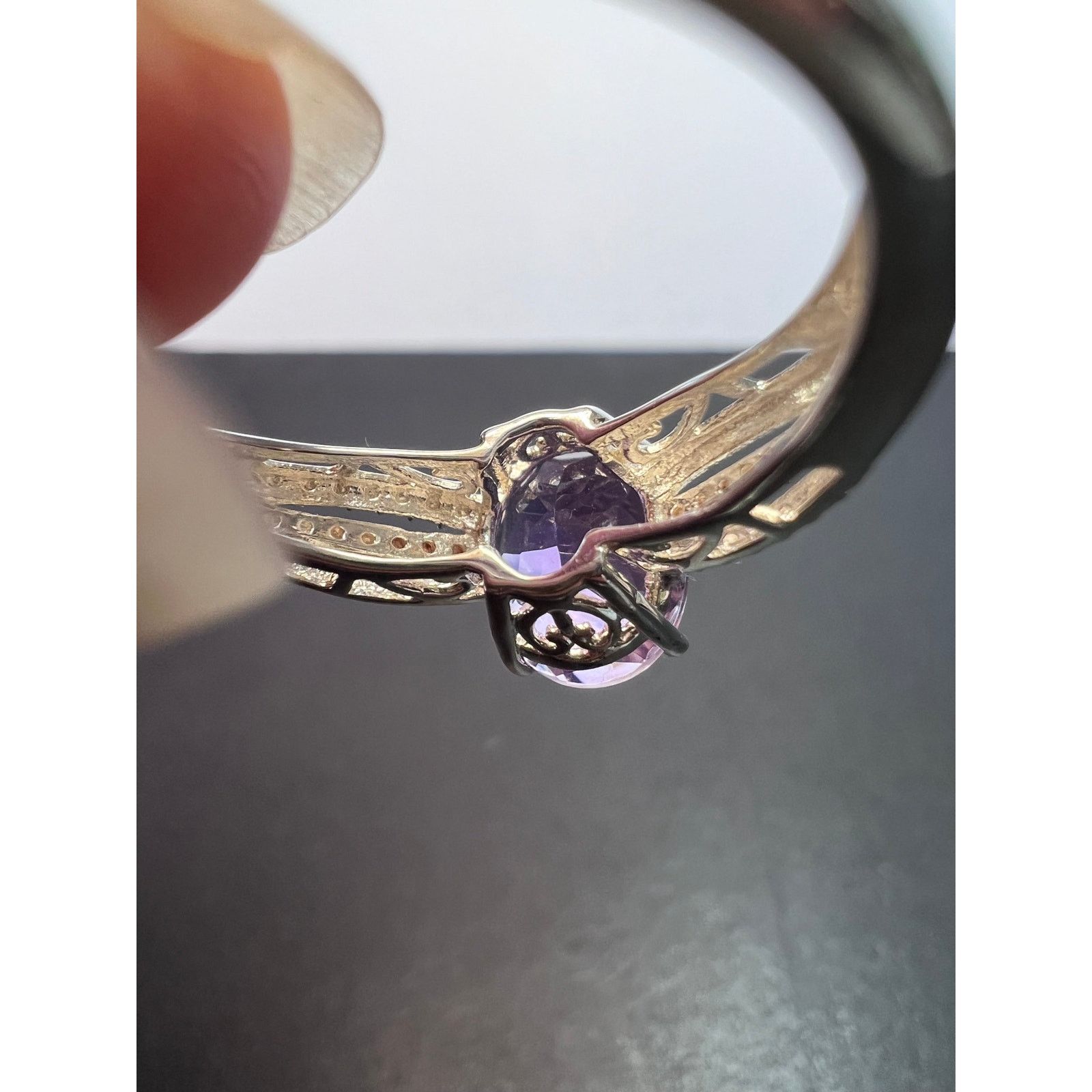 Other Amethyst sterling silver ring size 9 Size ONE SIZE - 11 Thumbnail