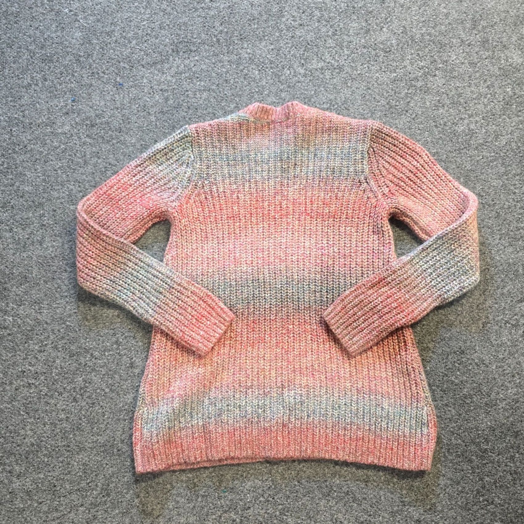 J. Jill J. Jill Sweater Womens XS Pink Striped Wool Knit Long Sleeve Crew Neck Pullover Cute Classic Casual Knitwear Pullover Wool Sweatshirt Size XS / US 0-2 / IT 36-38 - 7 Thumbnail