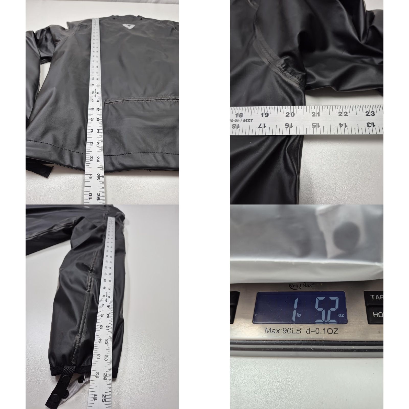 Rains REV'IT! Ignition 4 H2O Jacket Mens L Gray Waterproof Motorcycle Rain Size US L / EU 52-54 / 3 - 8 Thumbnail