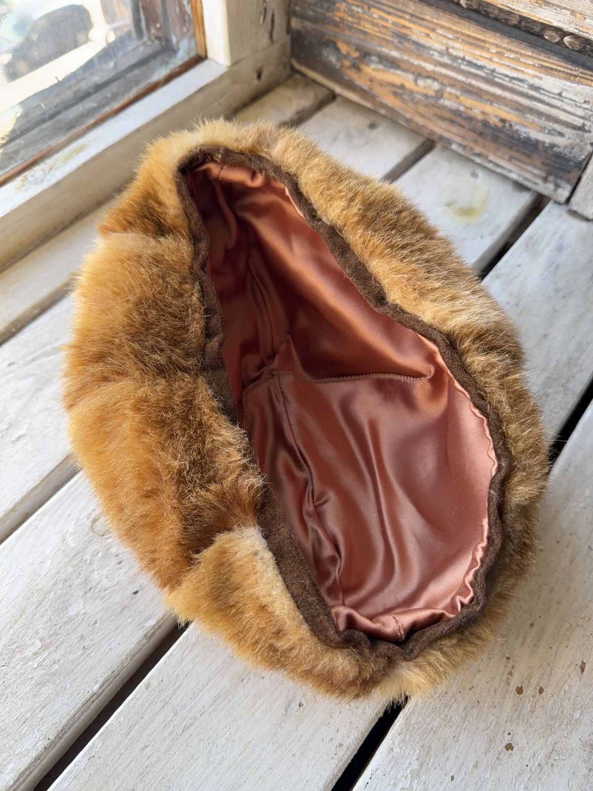 Japanese Brand 90s Vintage Brown Fur Beret Hat Y2K Russian Style Unisex Size ONE SIZE - 8 Thumbnail