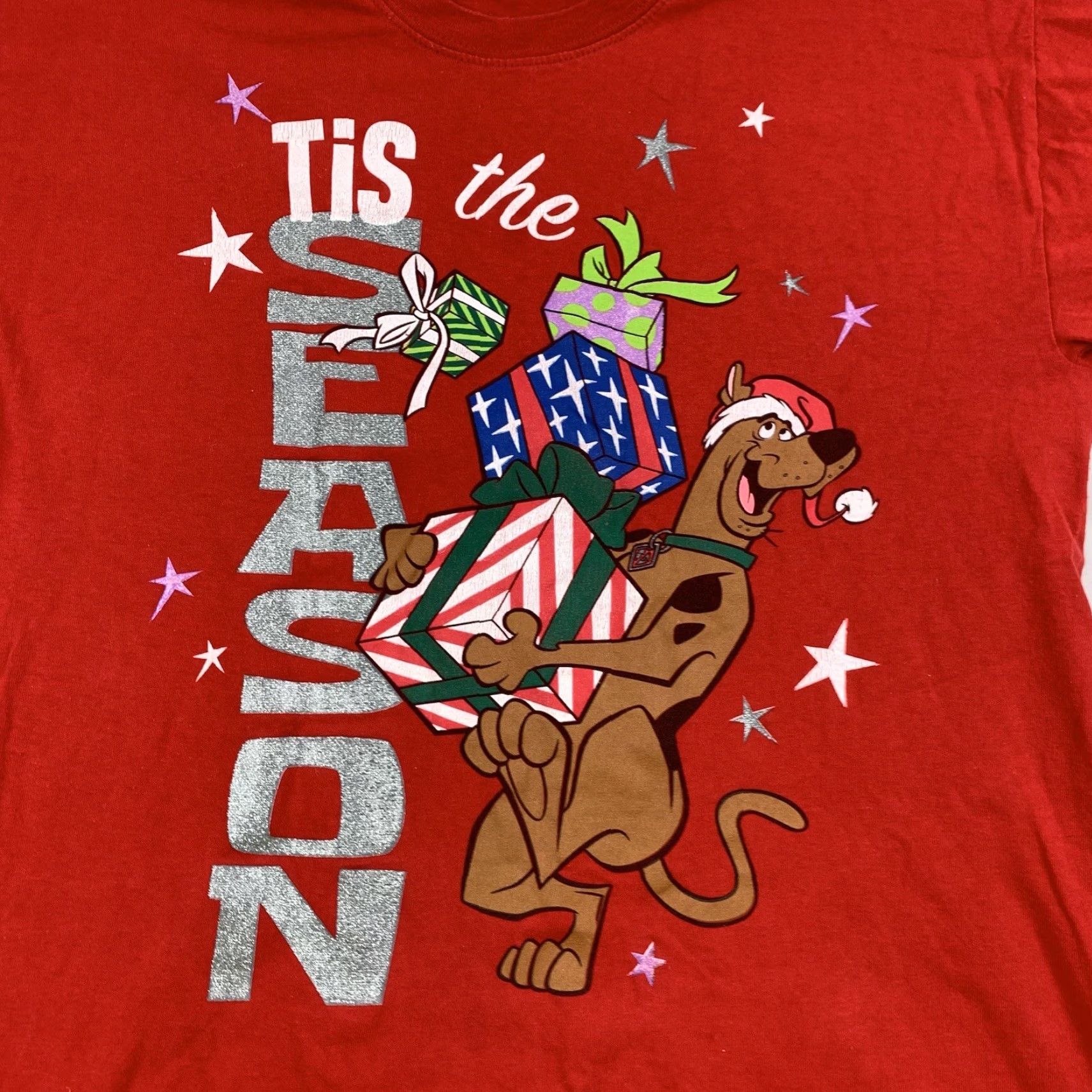 Vintage VINTAGE Scooby Doo Christmas T-Shirt Men L Red 90s Holiday Shirt Mens Size US L / EU 52-54 / 3 - 2 Thumbnail
