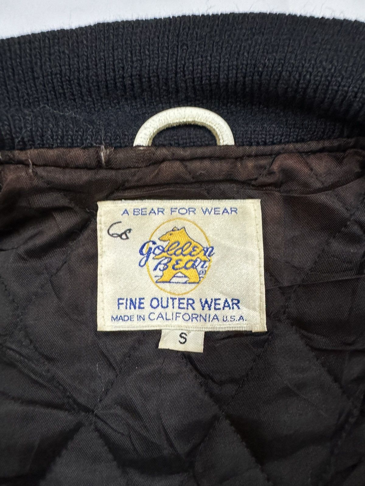 Vtg🔥80’s Golden Bear Wool Varsity Sleeve Leather Jacket