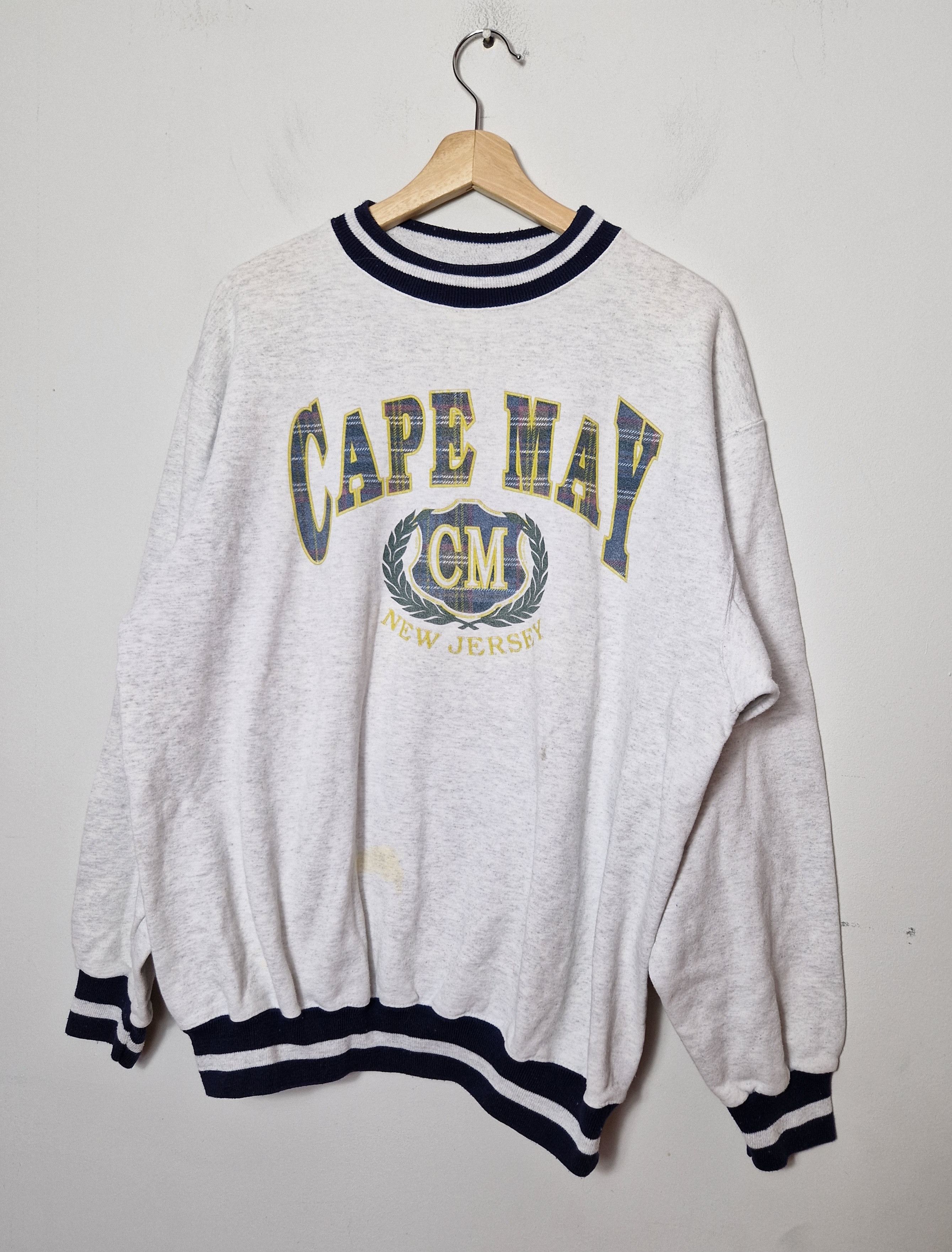 Vintage New Jersey Cape May Made in USA 90s sweatshirt university Size US L / EU 52-54 / 3 - 1 Thumbnail