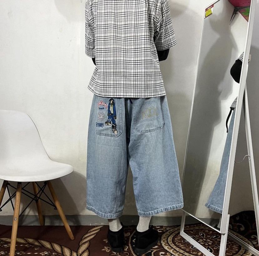 image of Jnco x Snoop Dogg Y2K Snoop Dog Hip Hop Baggy Pants in Denim, Men's (Size 33)