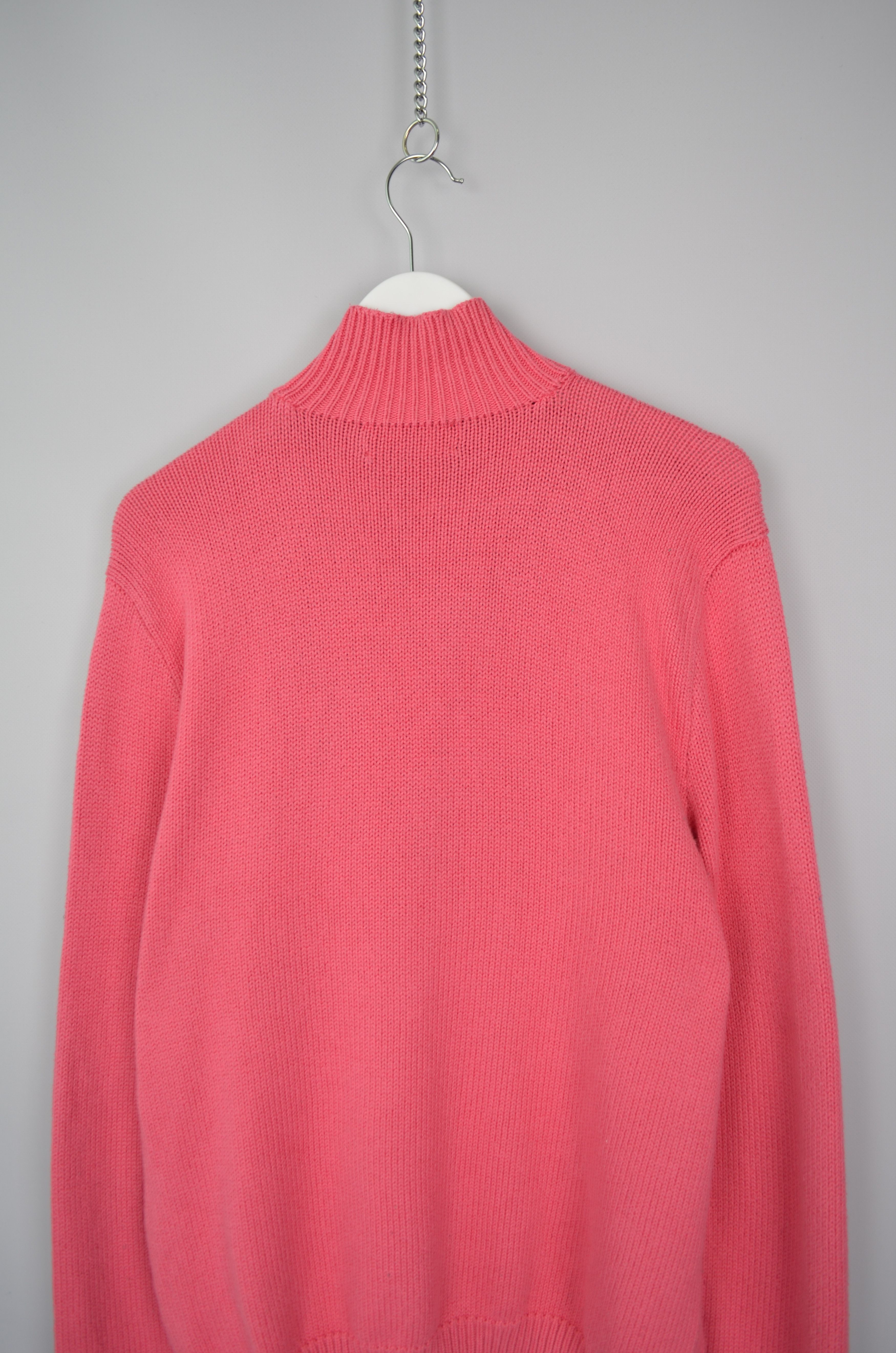 Polo Ralph Lauren × Ralph Lauren × Vintage Polo Ralph Lauren 1/4 Zip Knit Pink Sweater Size L Vintage Size US L / EU 52-54 / 3 - 9 Thumbnail