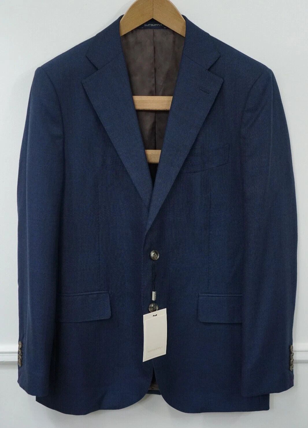 Suitsupply Men Suitsupply Blazer Lazio Wool Blue Vitale Barberis US42 Size 42R - 1 Thumbnail