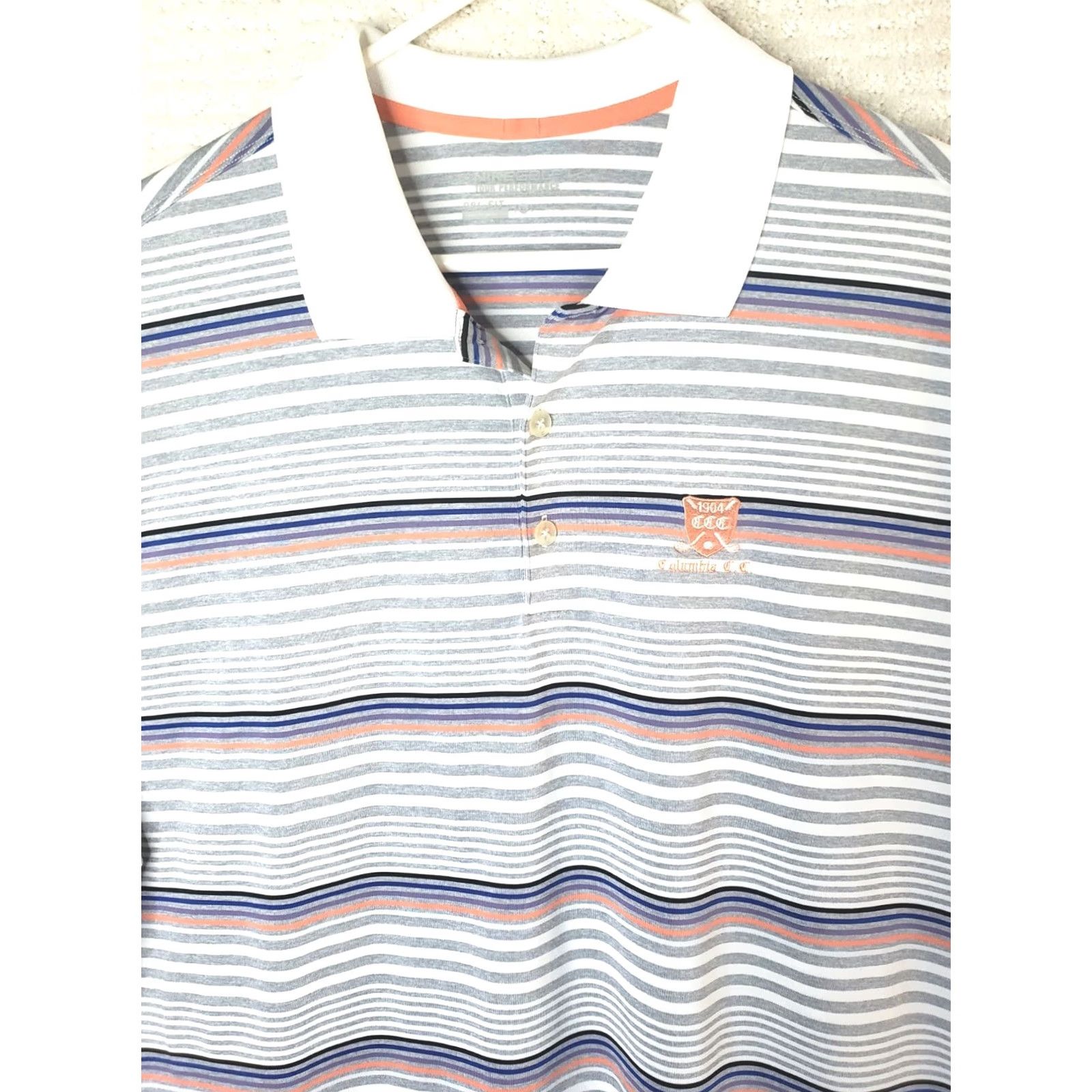 Nike Nike Golf Polo Dri-Fit Tour Performance Striped Shirt Mens XL Multicolor Athletic Golf Polo Shirt Mens XL Size US XL / EU 56 / 4 - 3 Thumbnail