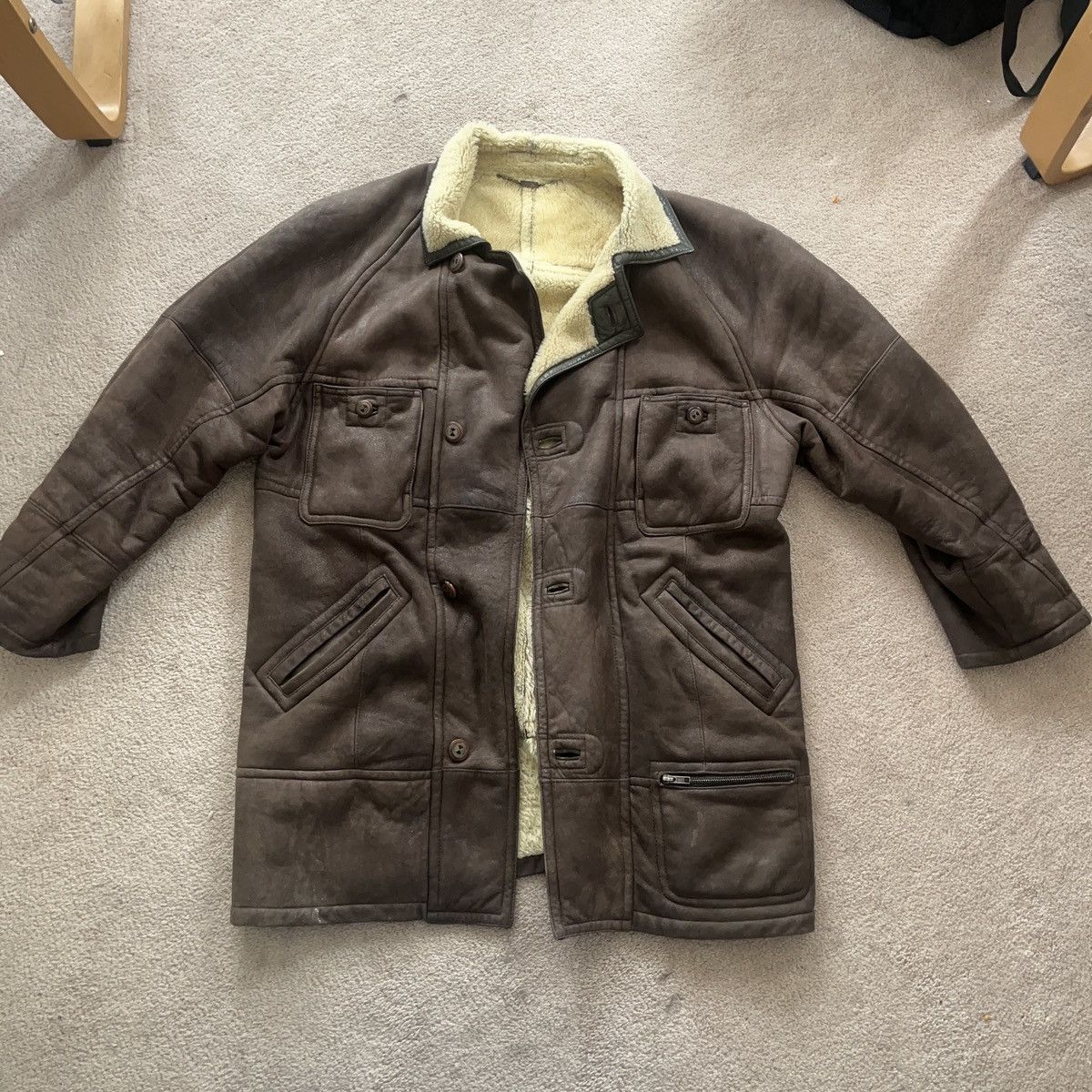 Vintage Werner Christ Vintage Lambskin Shearling Coat Size US XL / EU 56 / 4 - 1 Thumbnail