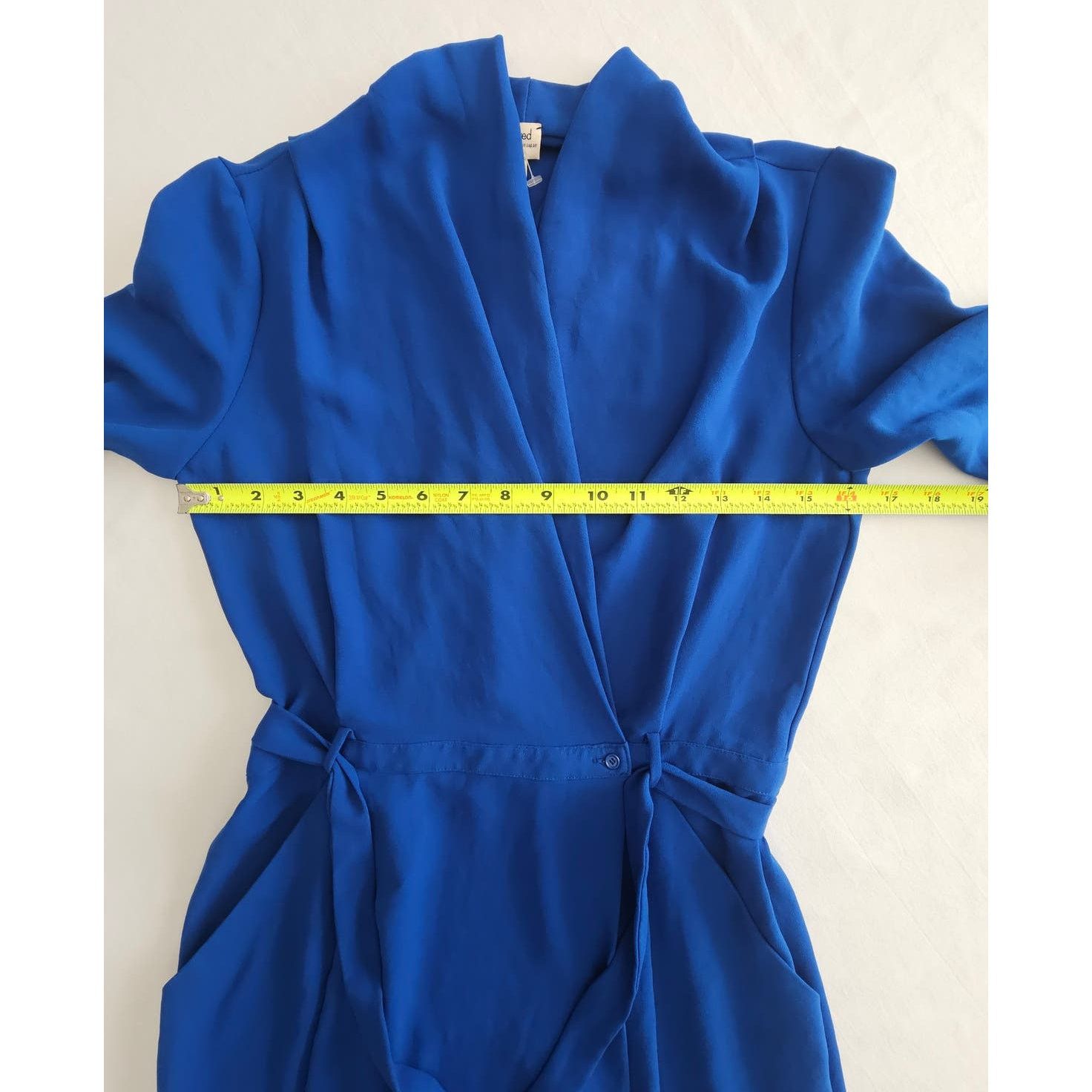 Aritzia EUC Wilfred Aritzia Franca Wrap Royal Blue Mini Dress 2 Size XS / US 0-2 / IT 36-38 - 5 Thumbnail