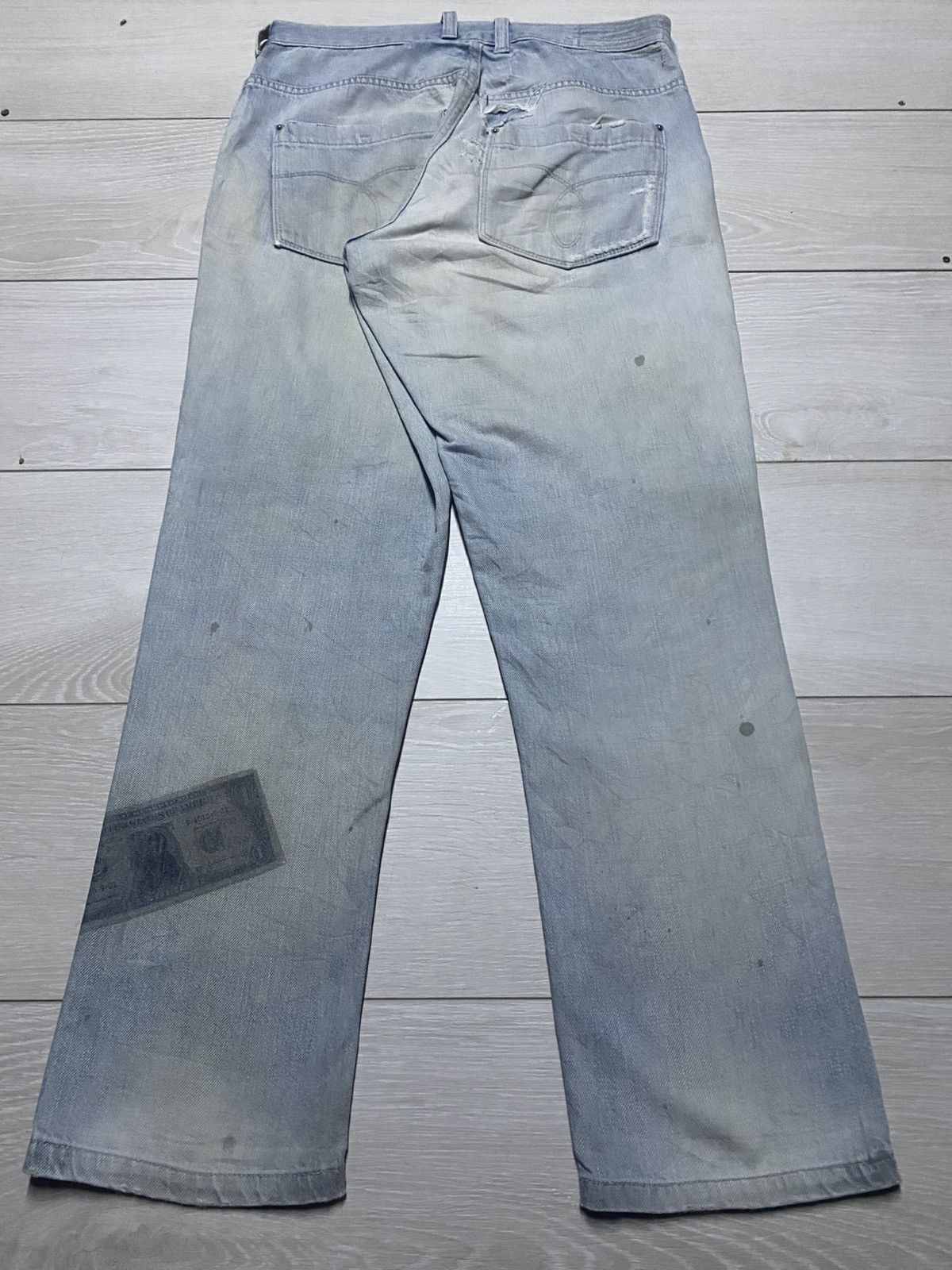 Japanese Brand Vintage Ego Tripping Light Wash Money Money Print Jeans Size US 30 / EU 46 - 6 Thumbnail