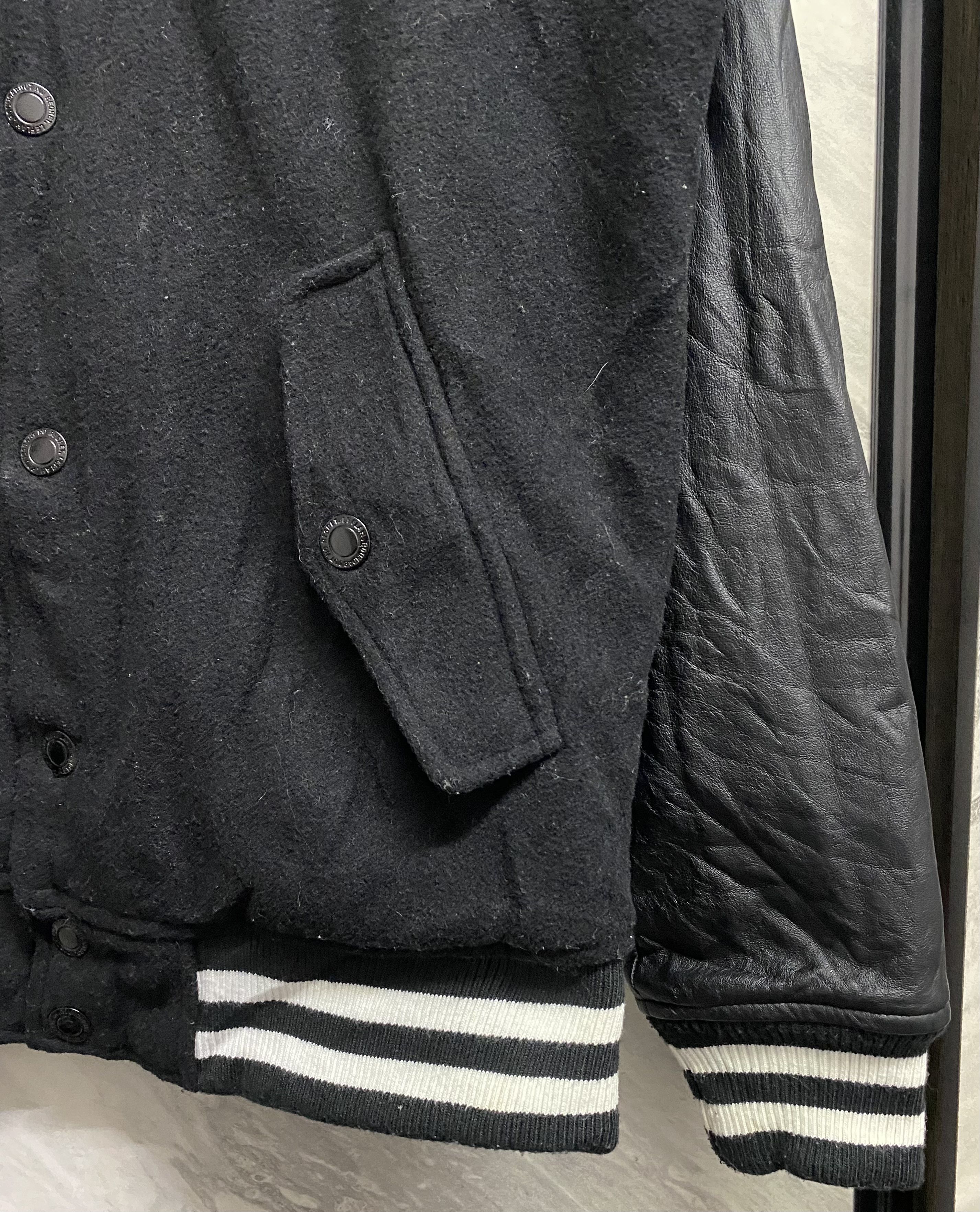 Japanese Brand Leflah Roundabout No Regret Varsity Leather Jacket Size US L / EU 52-54 / 3 - 7 Thumbnail