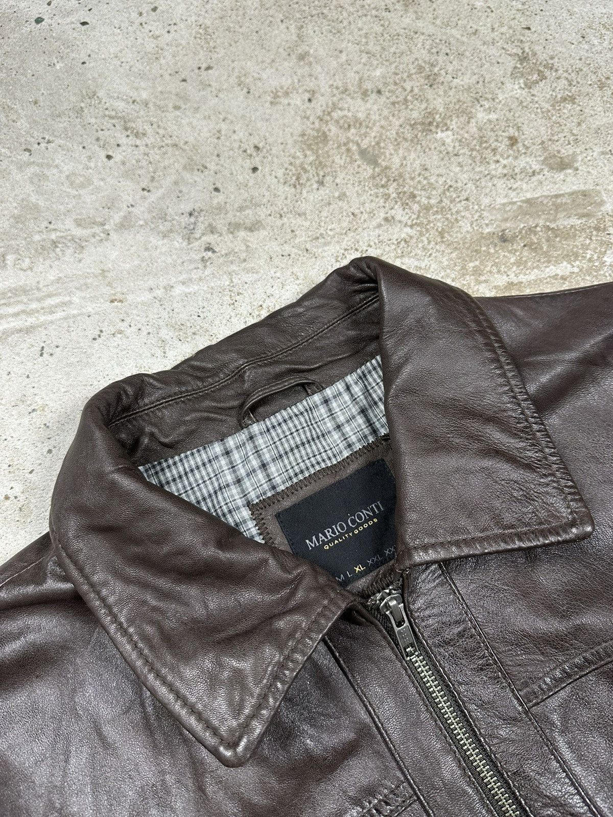 Genuine Leather × Vintage ‼️ Vintage y2k Brown Lamb Leather Jacket Size US L / EU 52-54 / 3 - 8 Thumbnail