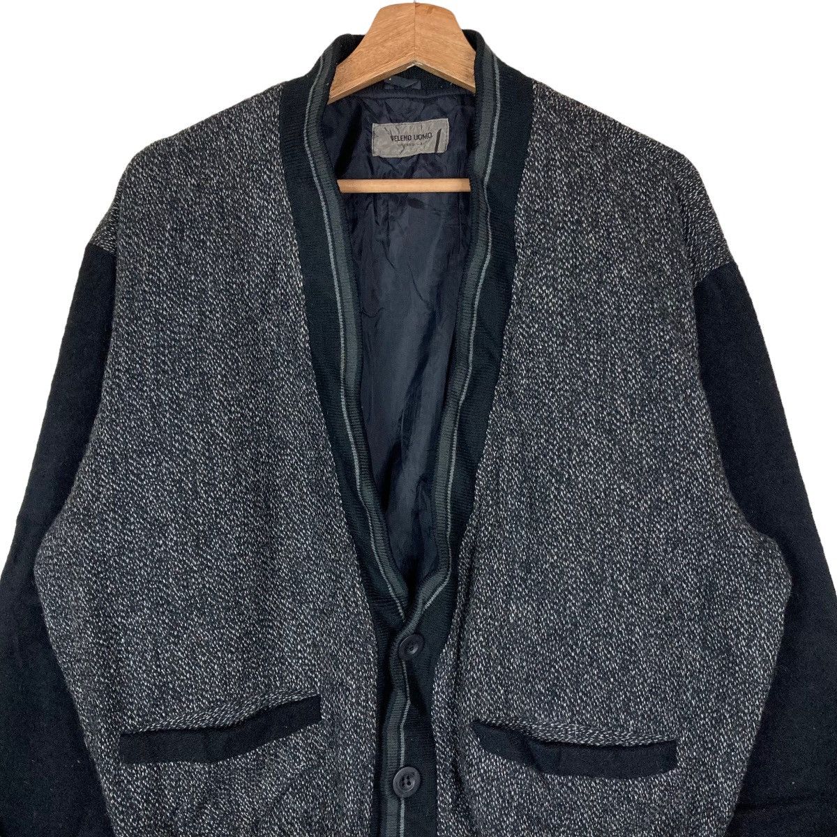Vintage Vintage Veleno Uomo Flat Button Sweater Jacket Size US L / EU 52-54 / 3 - 2 Thumbnail