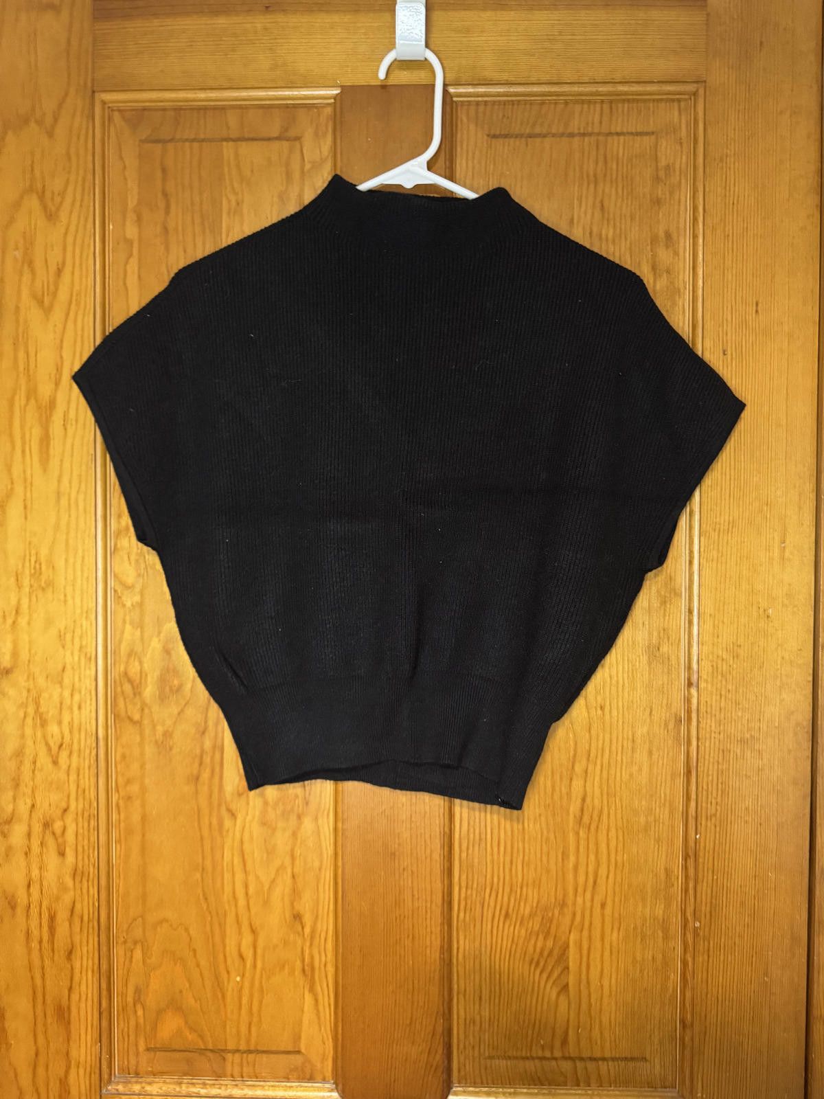 Bob Marley Marled Black Short Sleeve Knit Top Size Small Size S / US 4 / IT 40 - 1 Thumbnail