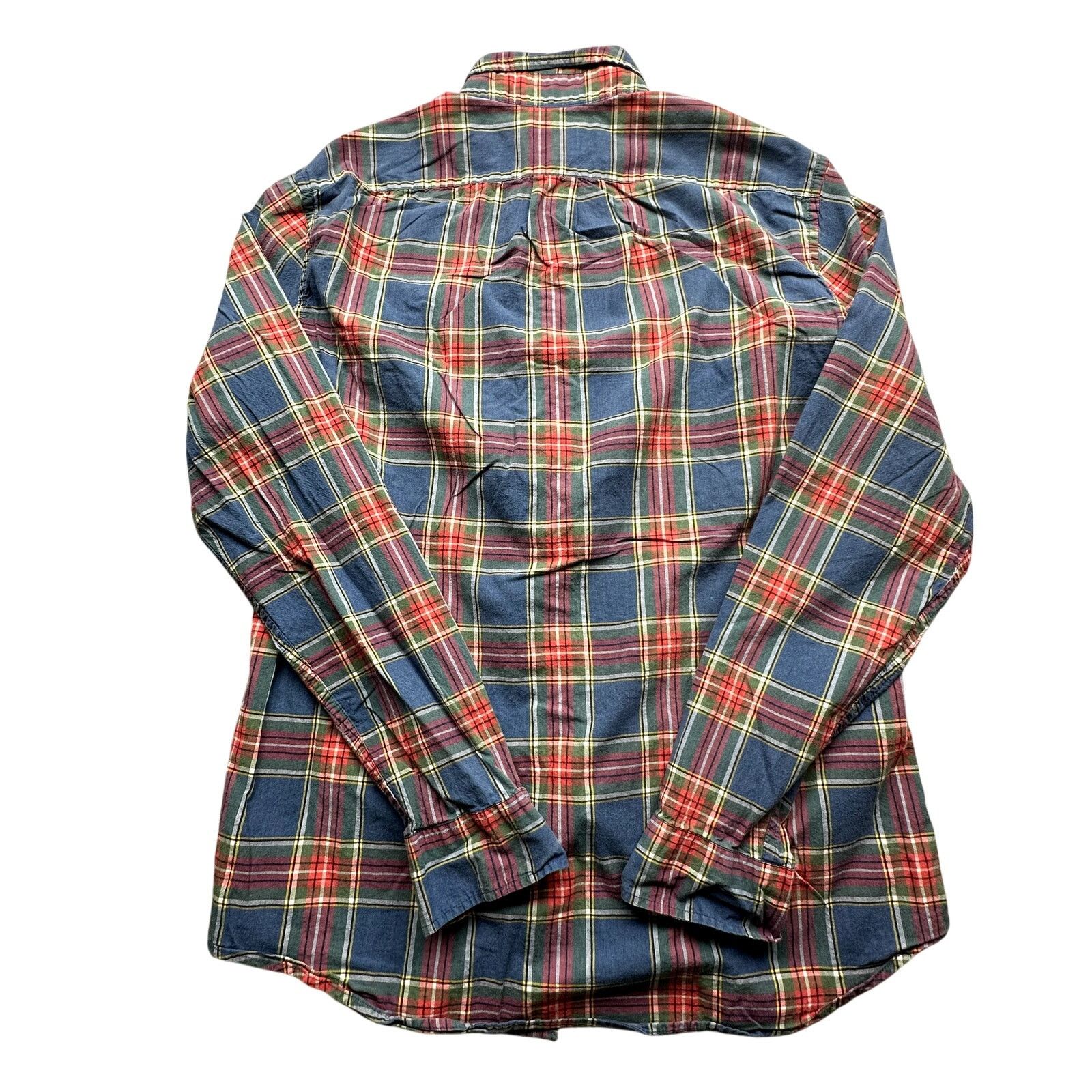 J.Crew J Crew Stretch Secret Wash Poplin Plaid Shirt Men M Red Blue Size US M / EU 48-50 / 2 - 2 Thumbnail
