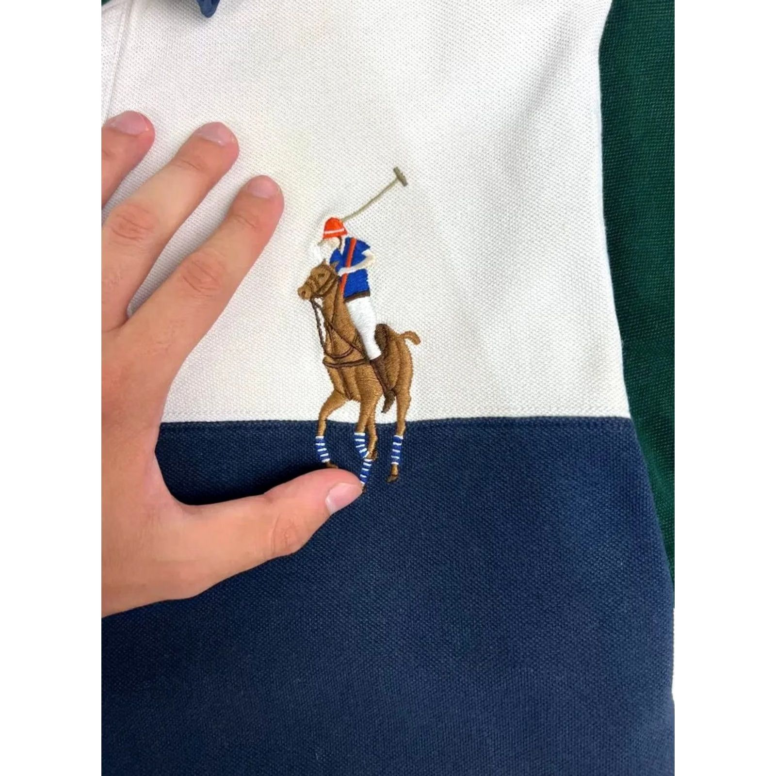 Polo Ralph Lauren Polo Ralph Lauren Polo Shirt Striped Big Pony Rugby Men L White Size US L / EU 52-54 / 3 - 4 Thumbnail