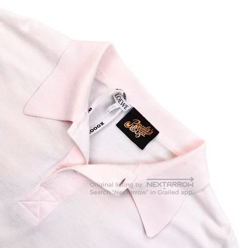 Loewe Loewe Watermelon Letter Embroidered Logo Pink Polo Shirt Size L / US 10 / IT 46 - 3 Thumbnail