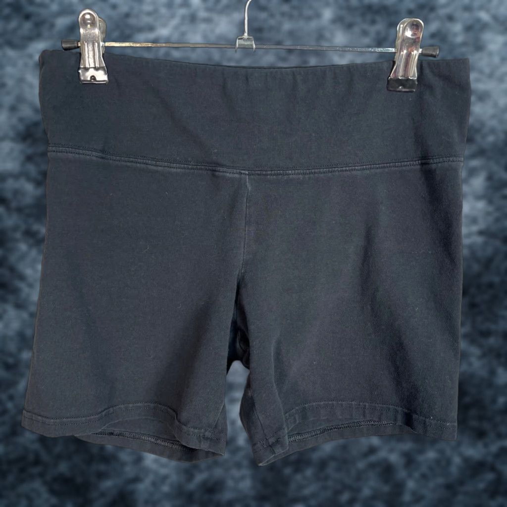 TNA Tna Womens Size Medium Black Cotton Blend High-Waisted Bike Shorts Shirt? Size 32" / US 10 / IT 46 - 1 Thumbnail