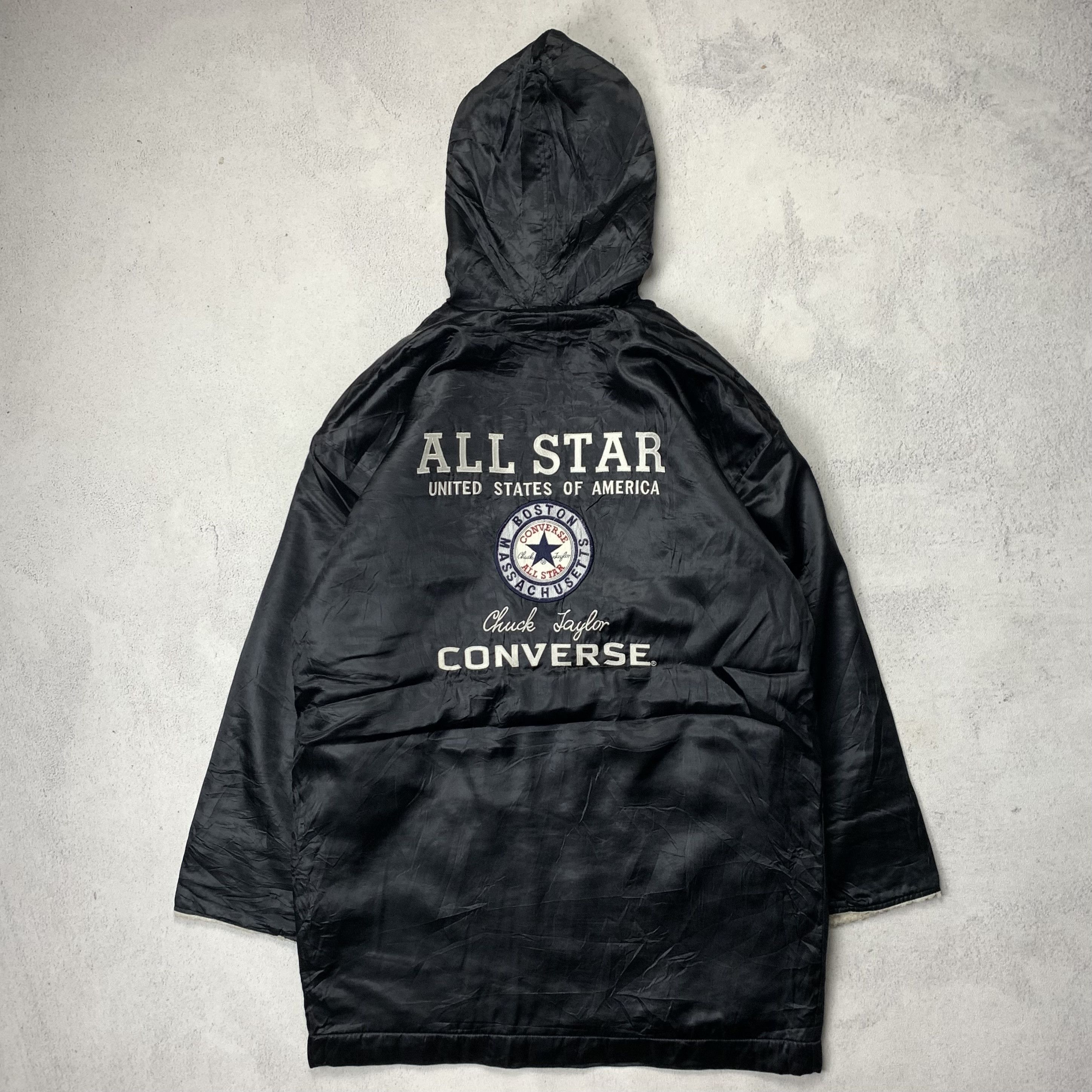 image of Converse Big Logo Coat Jacket Winter in Black, Men's (Size Large)