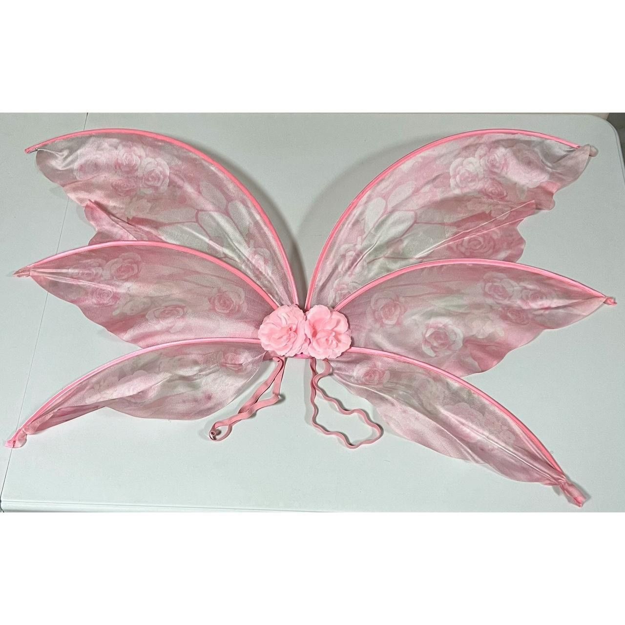 Dolls Kill × Japanese Brand × Vintage Pink Roses Floral Fairy Butterfly Costume Cosplay Wings 🎀 Size ONE SIZE - 2 Thumbnail