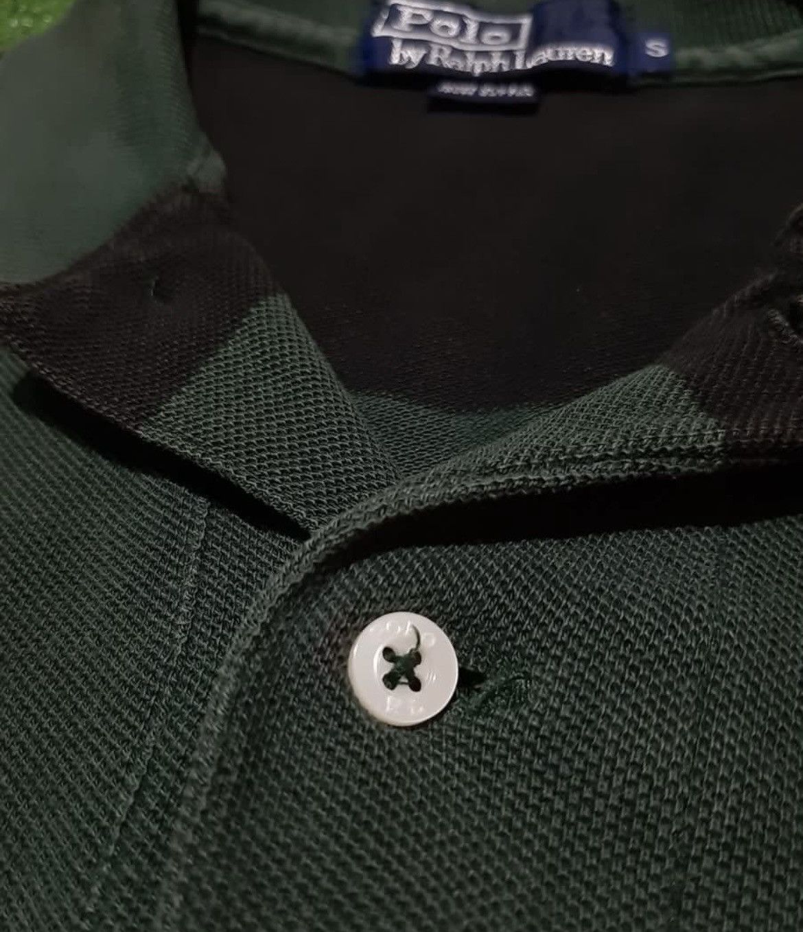 Polo Ralph Lauren × Vintage Polo Ralph Lauren Striped Army/Black Rugby Polos Size US S / EU 44-46 / 1 - 3 Thumbnail