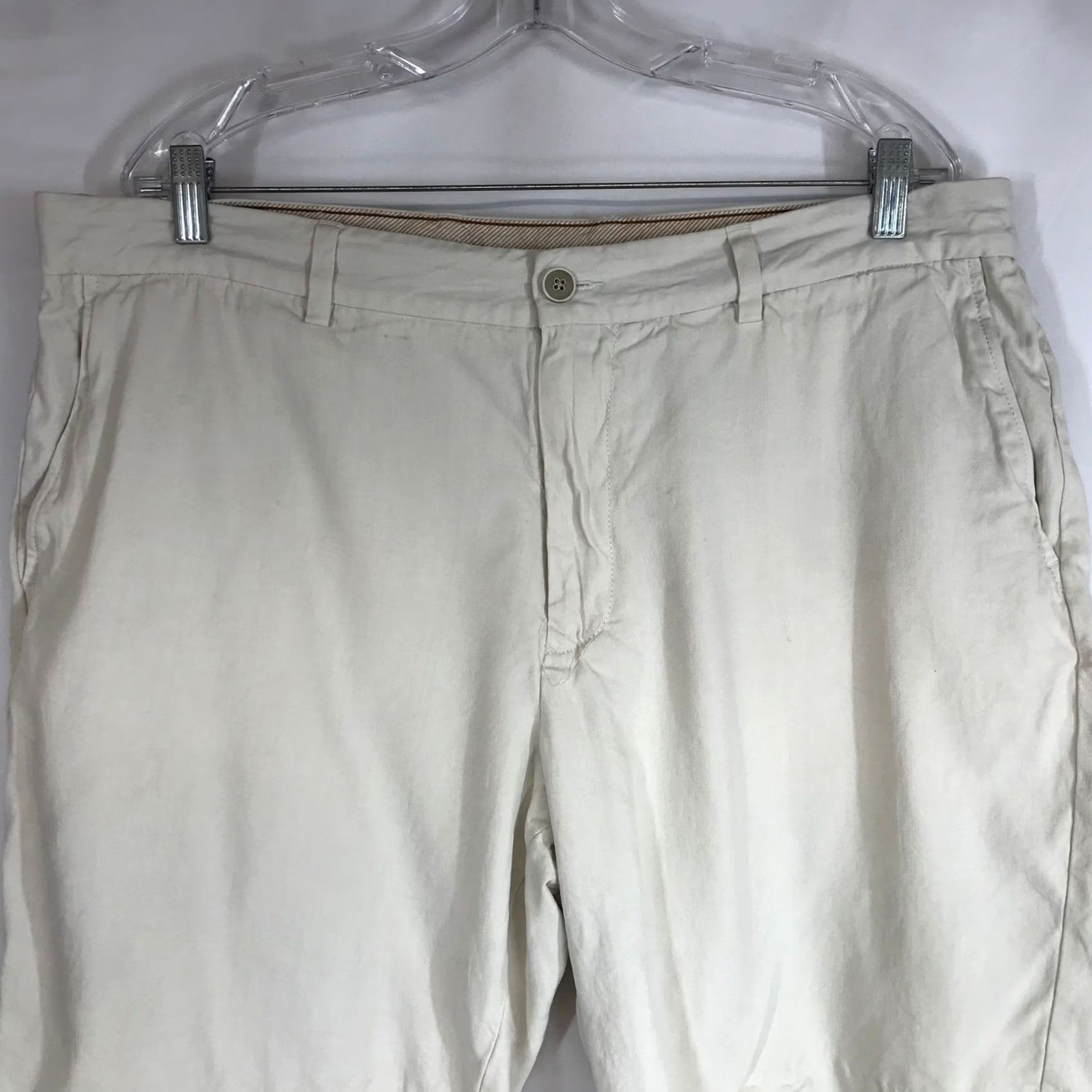 Tommy Bahama Tommy Bahama Mens Silk Shorts Size 40 Khaki Flat Front Casual Beach Vacation Size US 40 / EU 56 - 2 Thumbnail