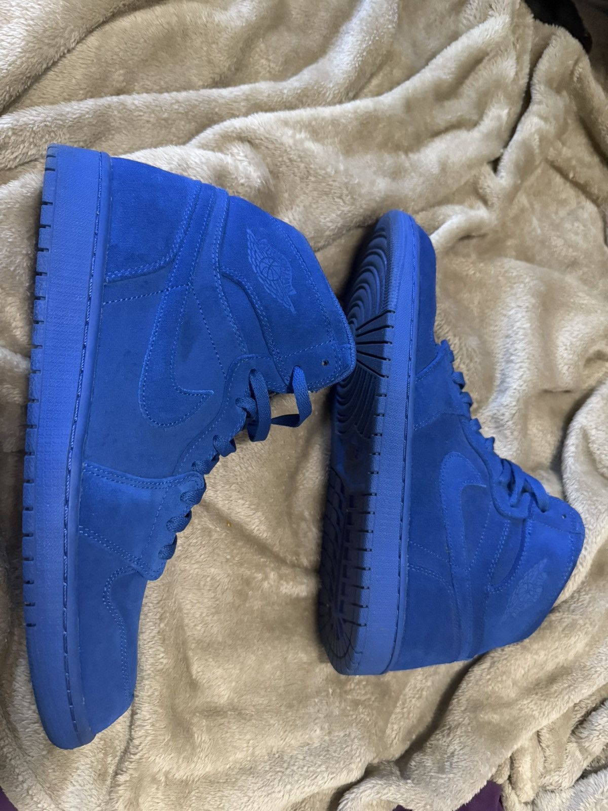 Jordan Brand Jordan 1 high blue suede Size US 13 / EU 46 - 1 Thumbnail