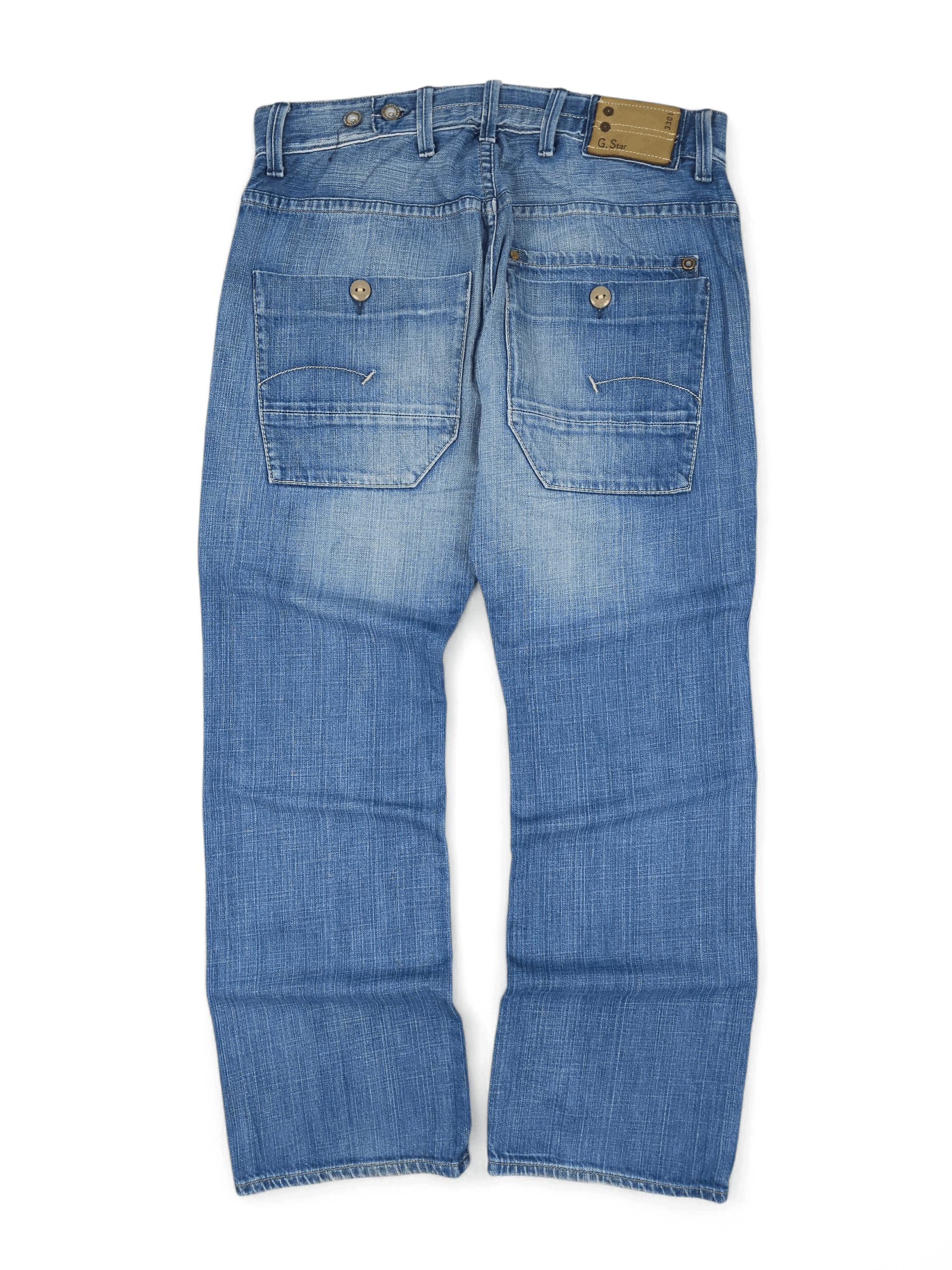 G-Star 💎 Vintage G-star 36/32 Relaxed Blue Cargo Denim Jeans Y2K Size US 36 / EU 52 - 2 Thumbnail
