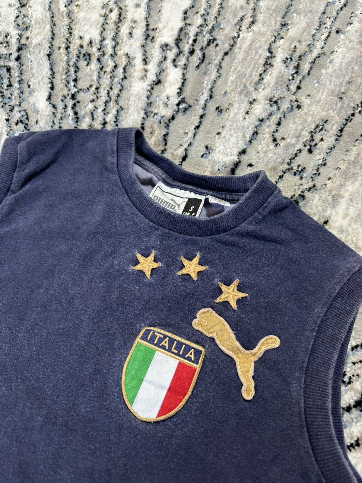 Puma Vintage Italy Italia Puma Shirt Sleeveless Vest Jersey Top S Size US S / EU 44-46 / 1 - 2 Thumbnail