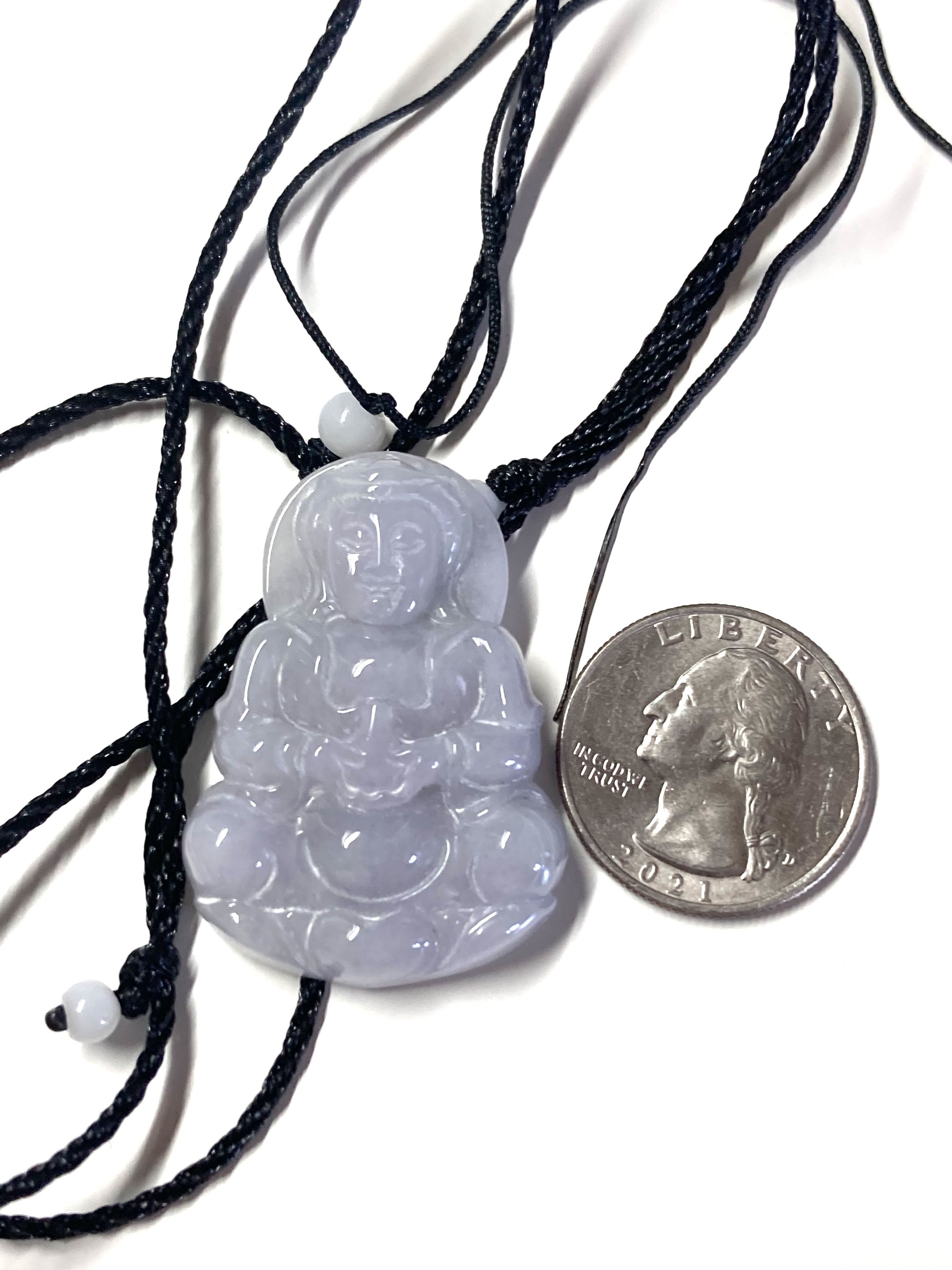 Other 60004 Certified Jadeite jade Guanyin kwan Buddha Pendant Size ONE SIZE - 5 Thumbnail
