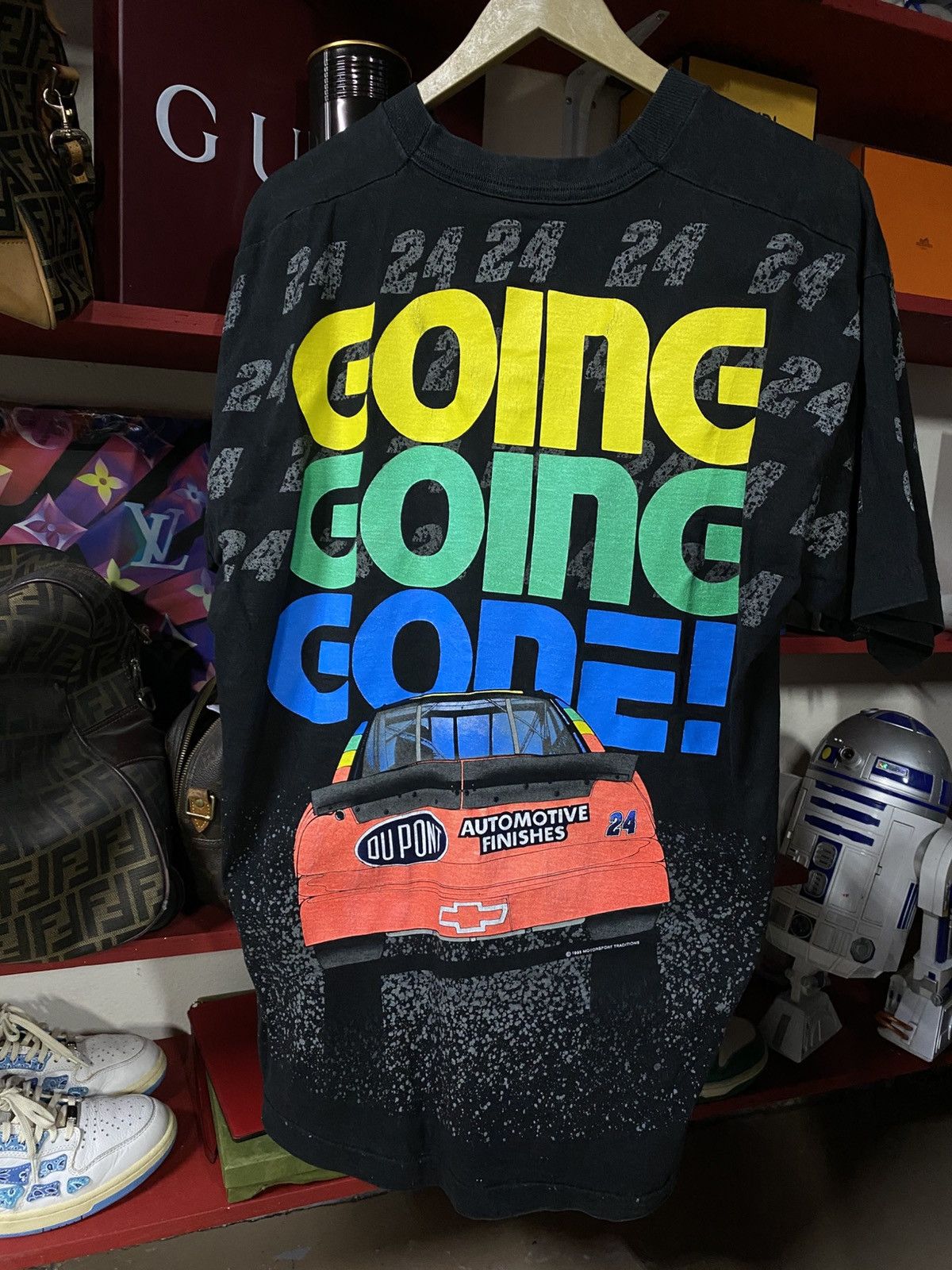 NASCAR Vintage 90’s Jeff Gordon Nascar AOP Tee Shirt XLarge Size US XL / EU 56 / 4 - 2 Thumbnail
