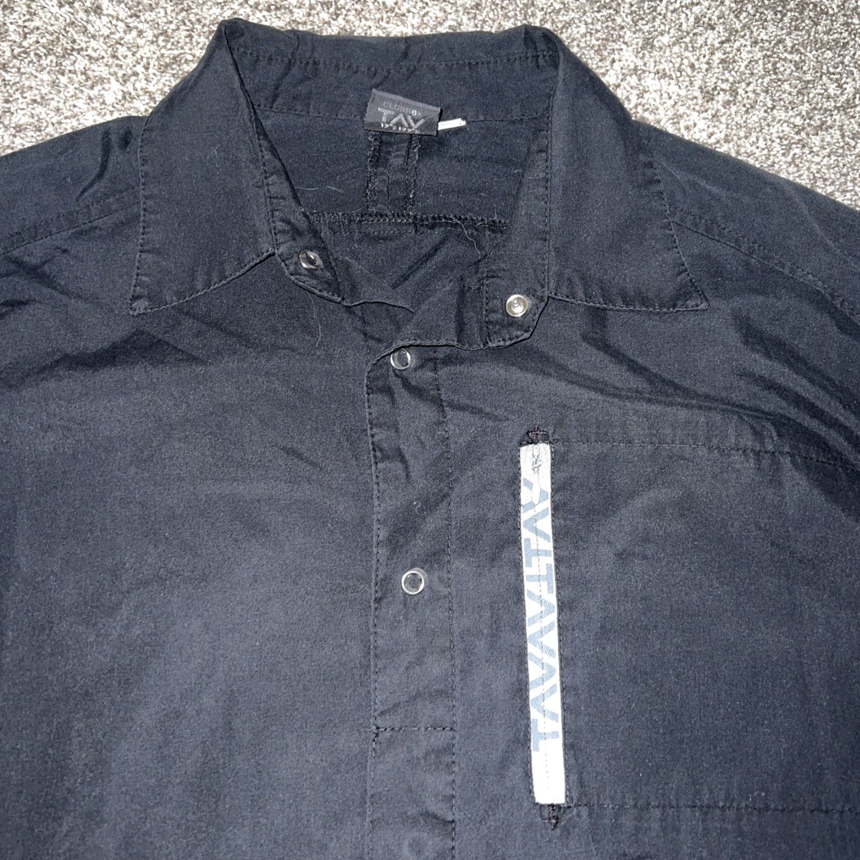 Vintage Tavarua Black Snap Button Up Shirt Mens XL Size Regular Short Sleeve Button-Up Shirt Black Mens XL Snap Button Up Shirt Size US XL / EU 56 / 4 - 2 Thumbnail