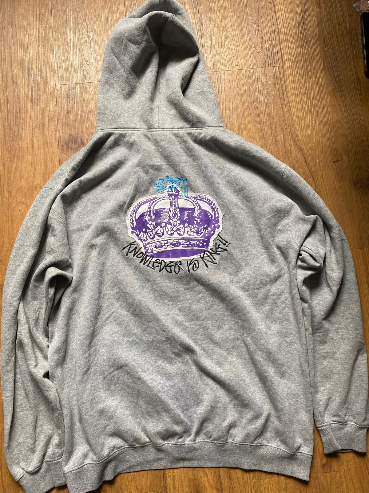 Stussy × Vintage Stussy Vintage Crown Zip Hoodie Size US XL / EU 56 / 4 - 2 Thumbnail