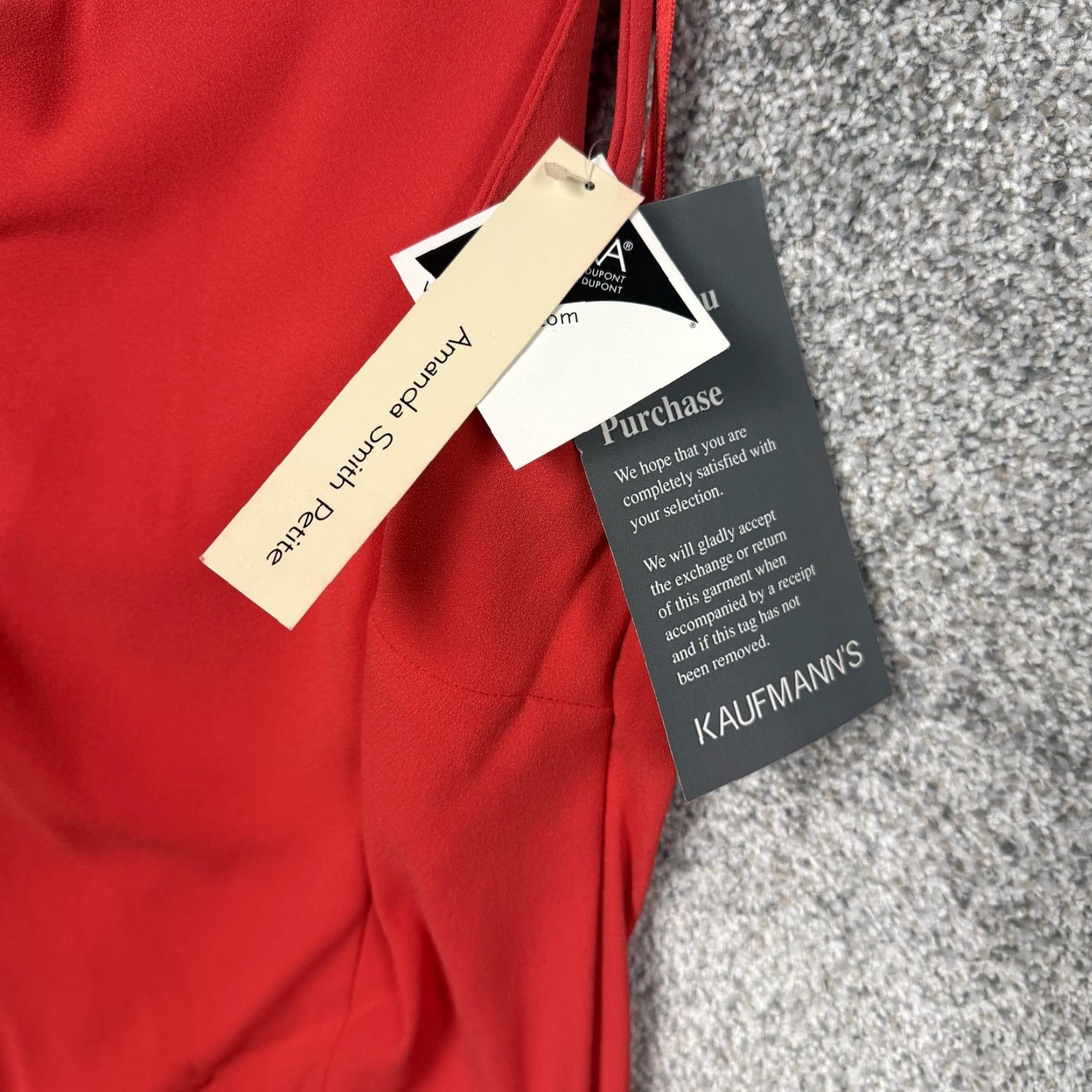 Vintage VINTAGE Amanda Smith Petite Dress One Shoulder Sleeveless Red 6P Party Cocktail Prom Womens Size M / US 6-8 / IT 42-44 - 2 Thumbnail
