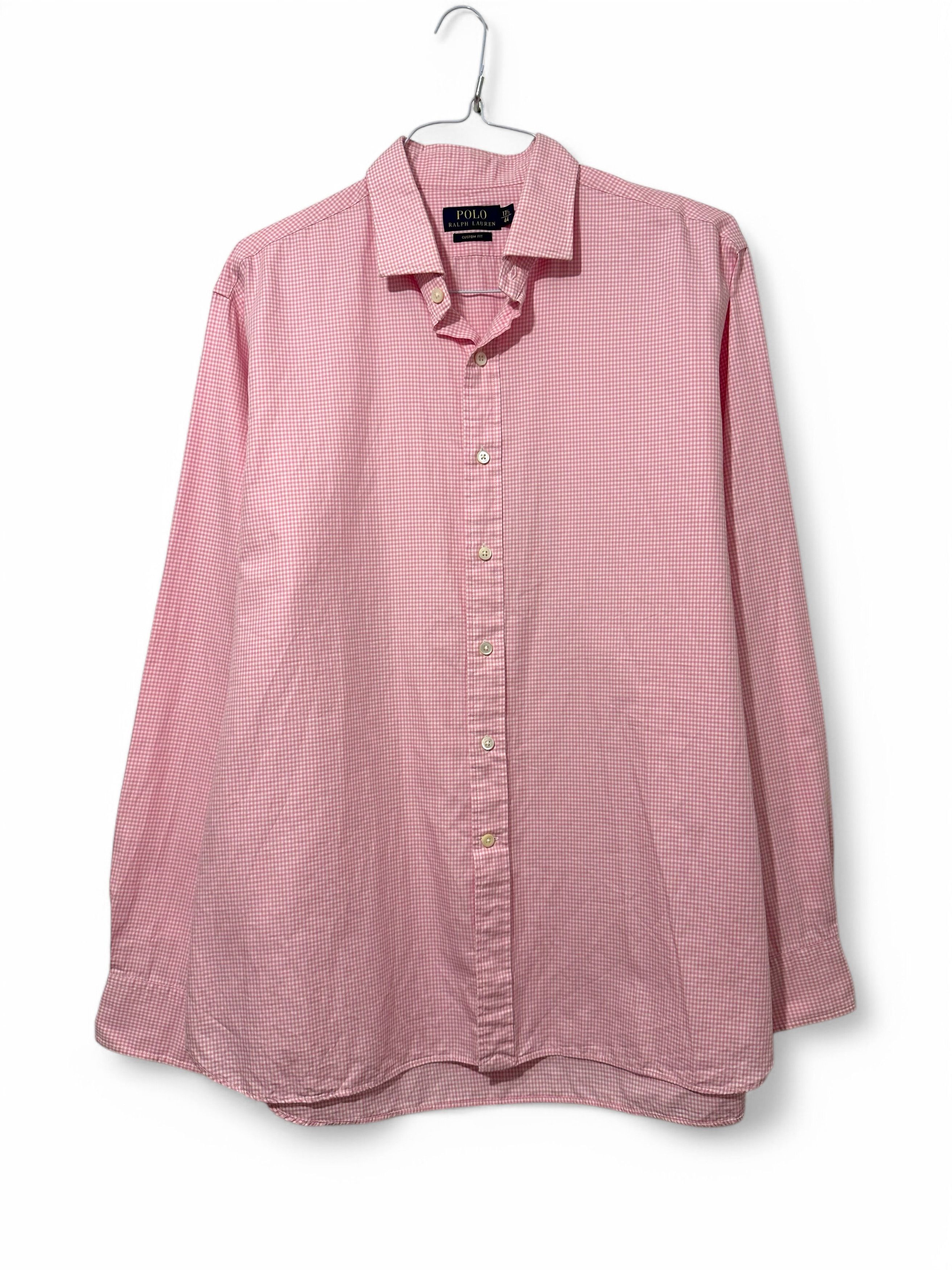 Polo Ralph Lauren Polo Ralph Laurent Checked Pink Long Sleeve Shirt 44/XL Size US XL / EU 56 / 4 - 1 Thumbnail