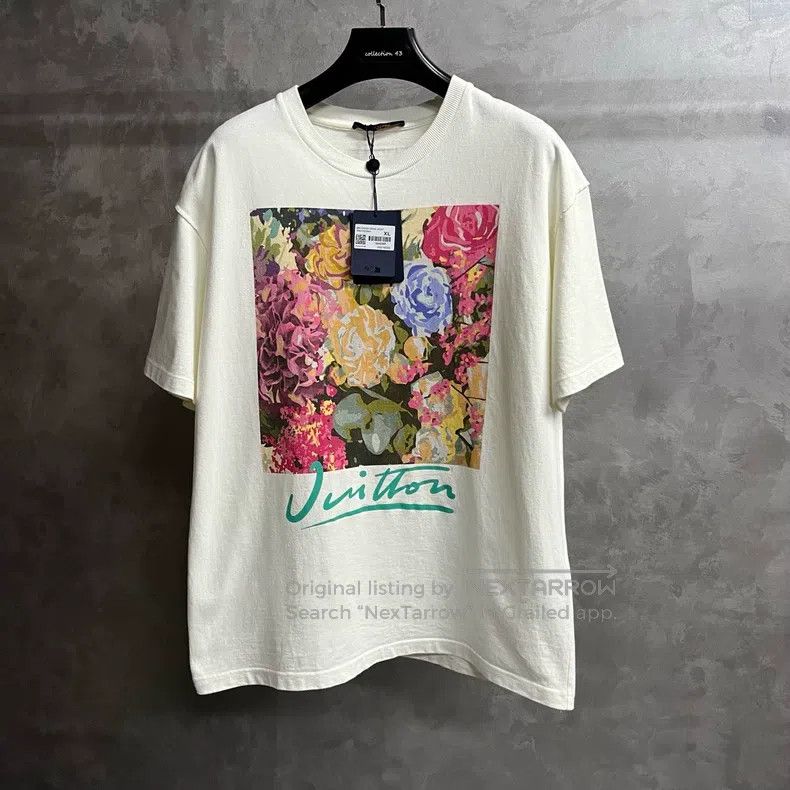 Louis Vuitton Louis Vuitton White crew neck monogrammed floral print pul Size US XL / EU 56 / 4 - 1 Thumbnail