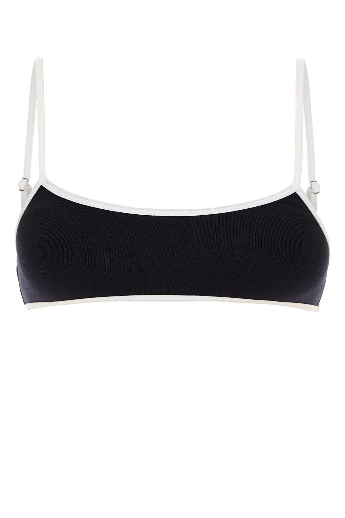 Miu Miu Midnight Blue Stretch Nylon Bikini Top Size S / US 4 / IT 40 - 1 Thumbnail