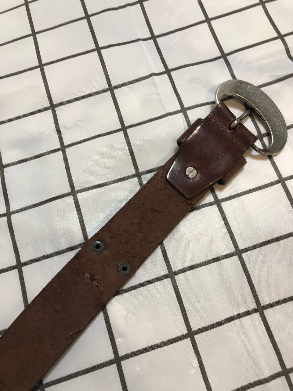 Diesel Diesel vintage leather Belt Metal Big Logo Rare Men Y2K Size ONE SIZE - 6 Thumbnail
