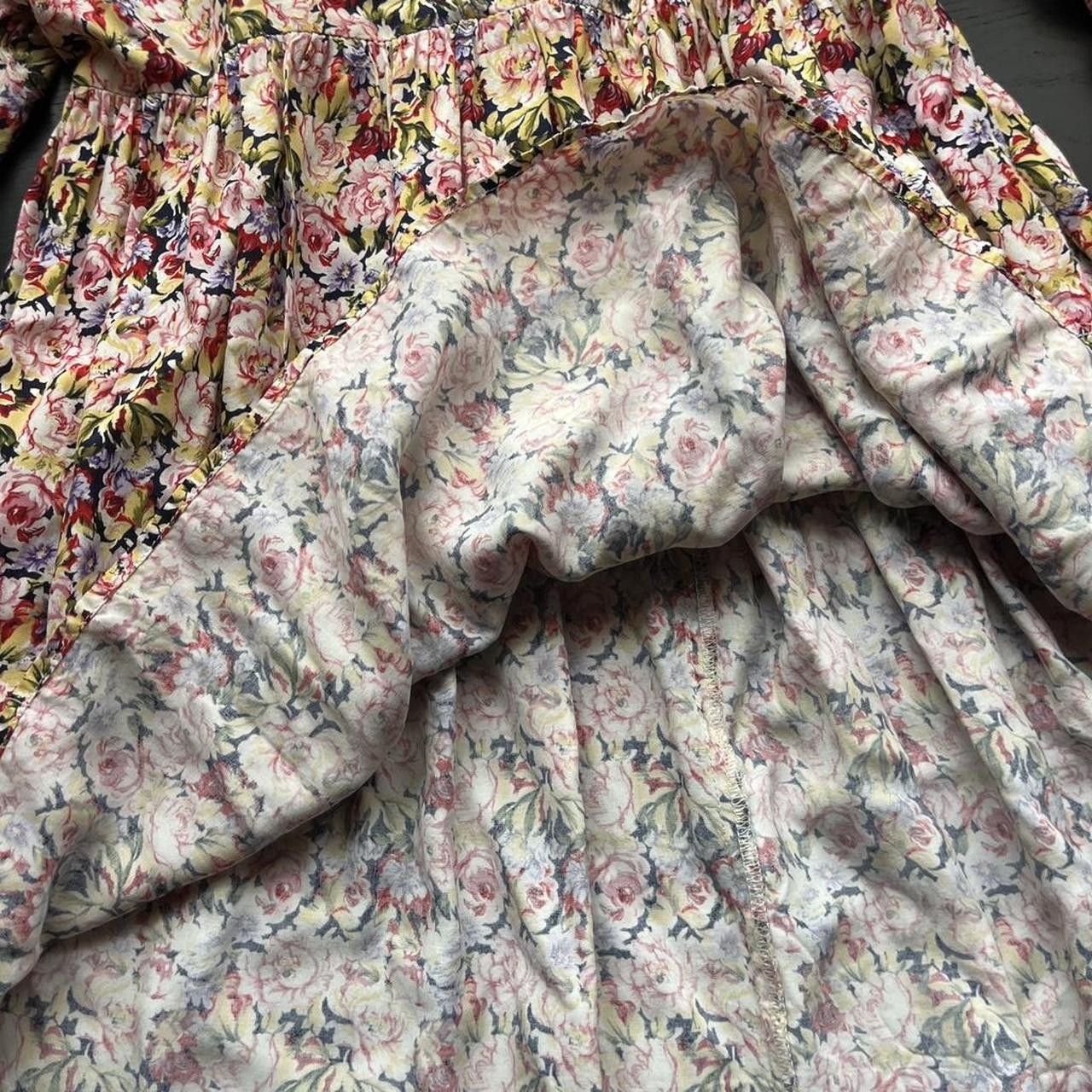 Other Vintage Floral Babydoll Tunic Top Size M / US 6-8 / IT 42-44 - 8 Thumbnail