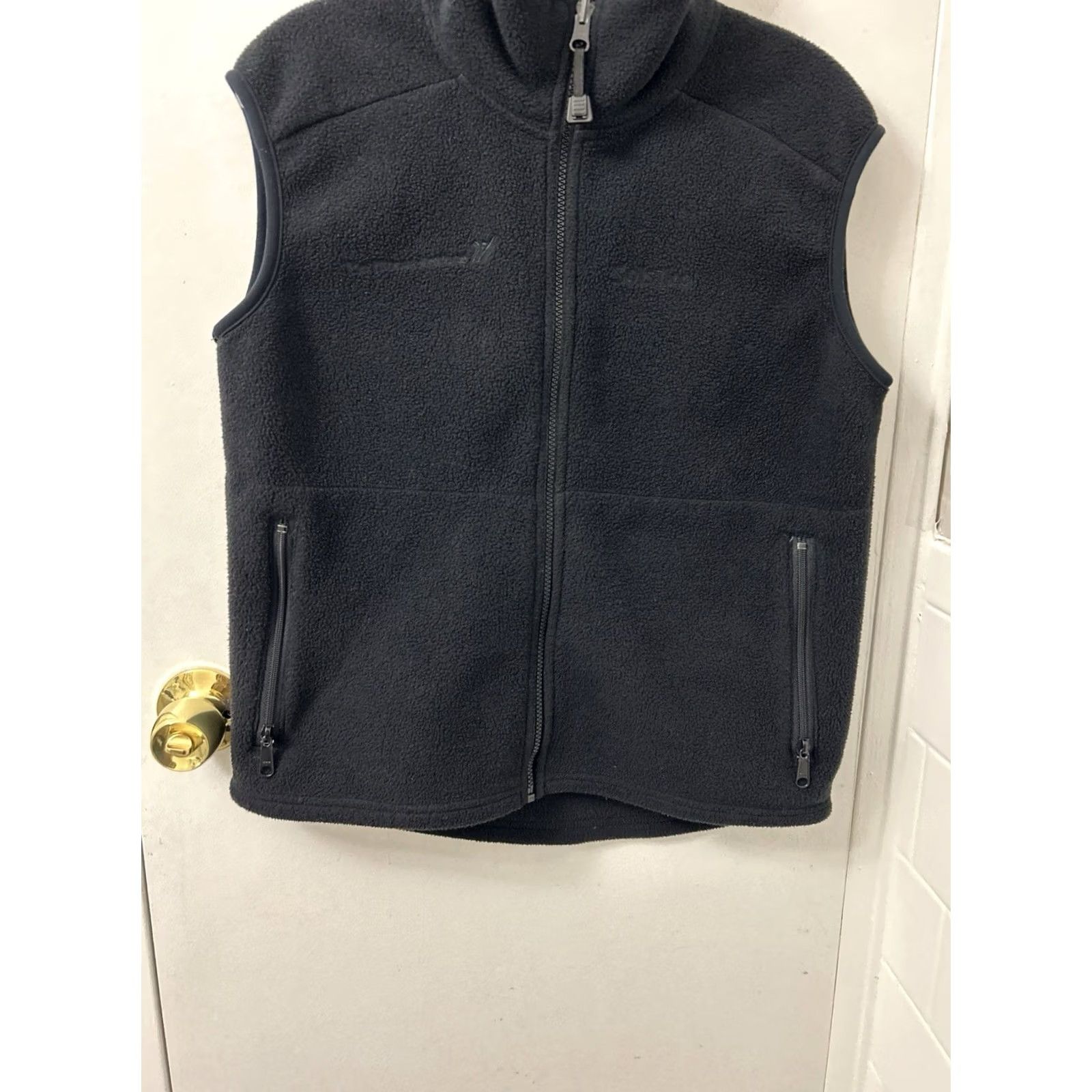 Vintage Solstice Polartec Fleece Vest Womens Small Black Full Zip USA Made Hiking Vest Solstice Logo Zipper Pocket Womens Activewear Vest Size S / US 4 / IT 40 - 3 Thumbnail