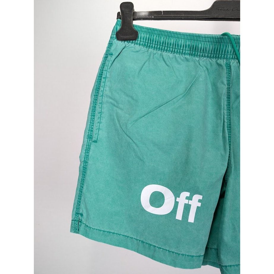 o1rshd1 Bounce Off Sunset Swimshort in Green/White