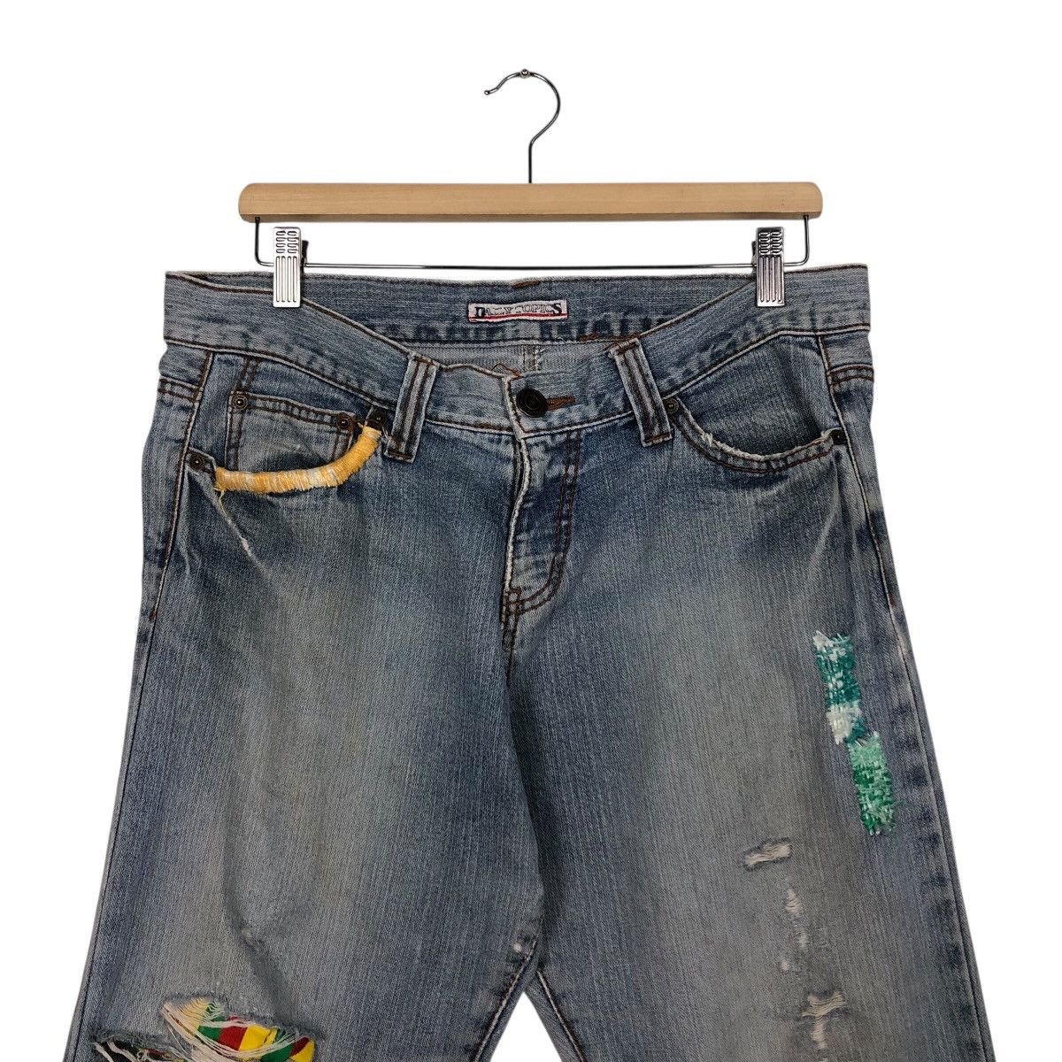 Japanese Brand Hysteric Glamour Distressed Patchwork Denim Size 34" / US 12 / IT 48 - 4 Thumbnail