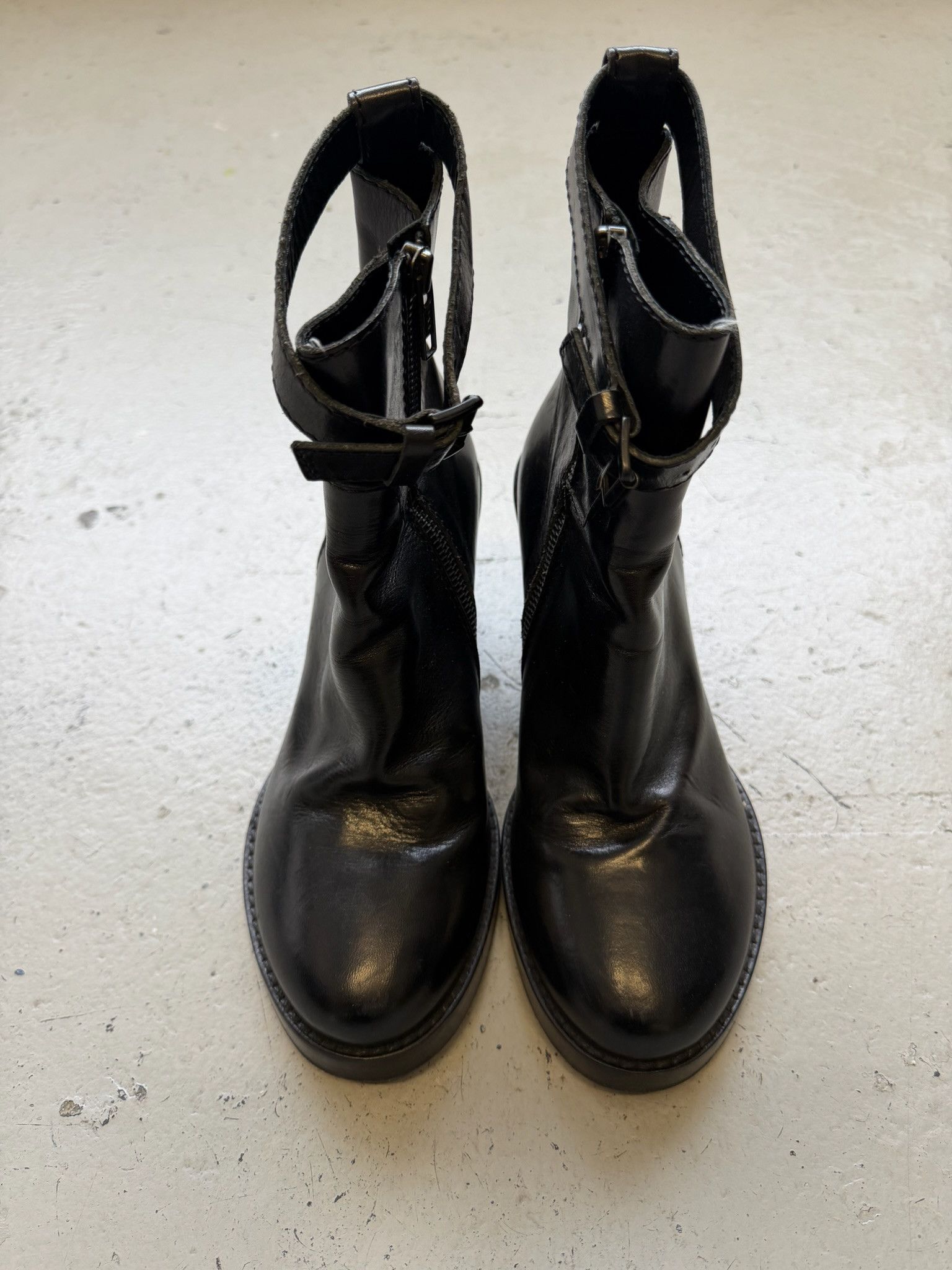 Ann Demeulemeester Ann Demeulemeester FW09 Calf Leather Wedge Boots Size US 6.5 / IT 36.5 - 4 Thumbnail