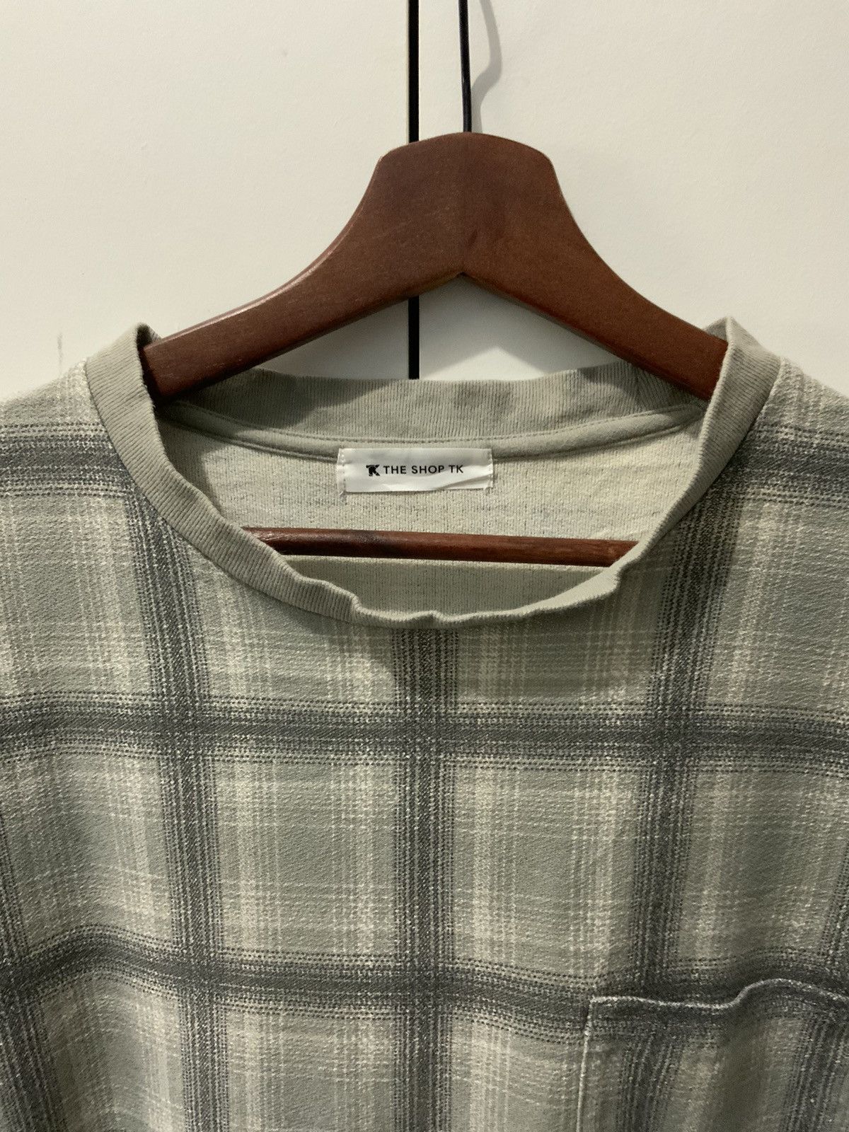 Japanese Brand The Shop TK Takeo Kikuchi Checked Single Pocket Tee Size US M / EU 48-50 / 2 - 6 Thumbnail