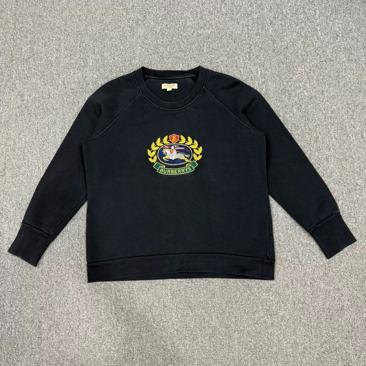 Burberry Burberry Black Embroidered Wheat Sweatshirt Size US L / EU 52-54 / 3 - 1 Thumbnail