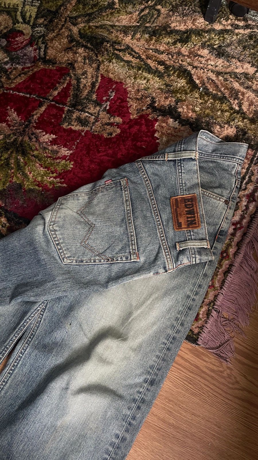 Edwin × Vintage Edwin Baggy Jeans Vintage Size US 31 - 3 Thumbnail