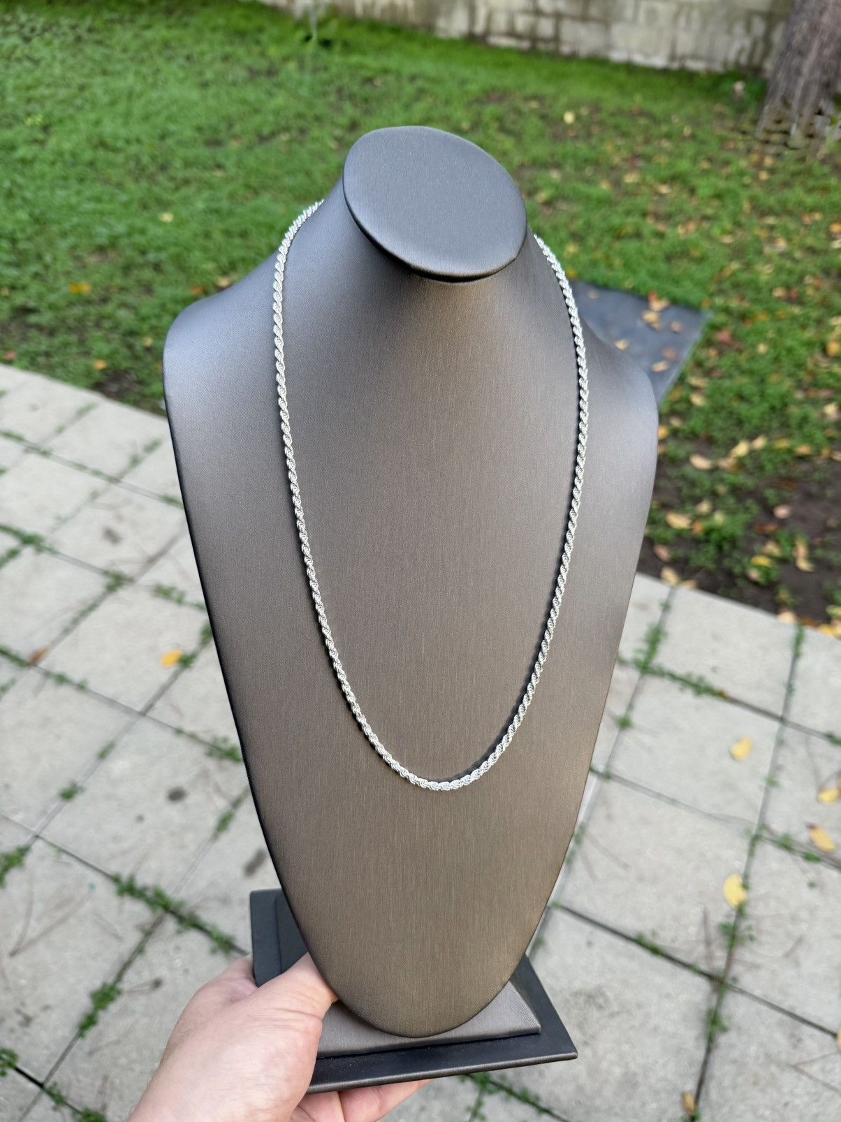 Sterling Silver Silver rope link chain 26” Size ONE SIZE - 1 Thumbnail